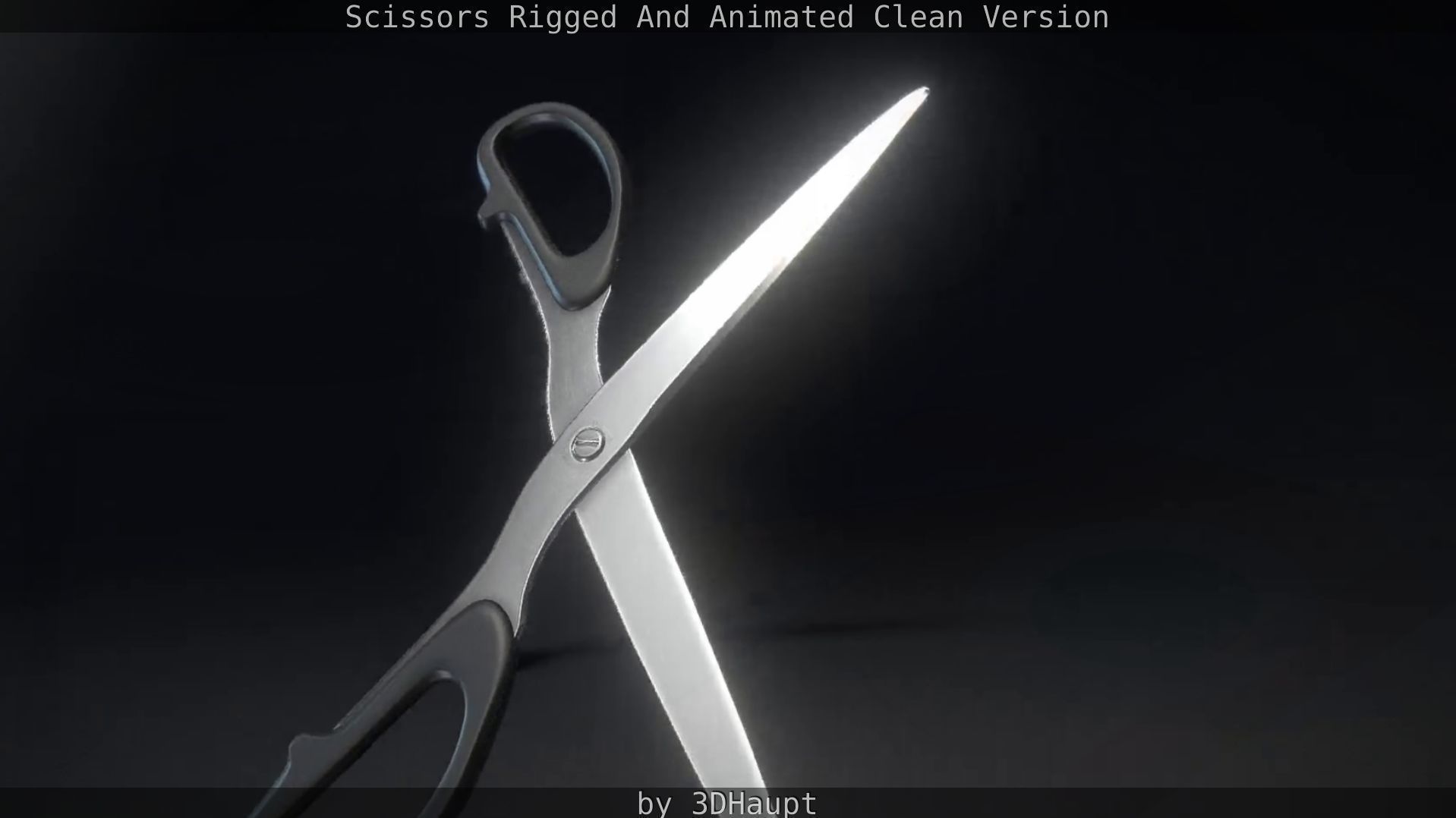 Scissors Rigged And Animated Clean Version Low-poly 3D model_23