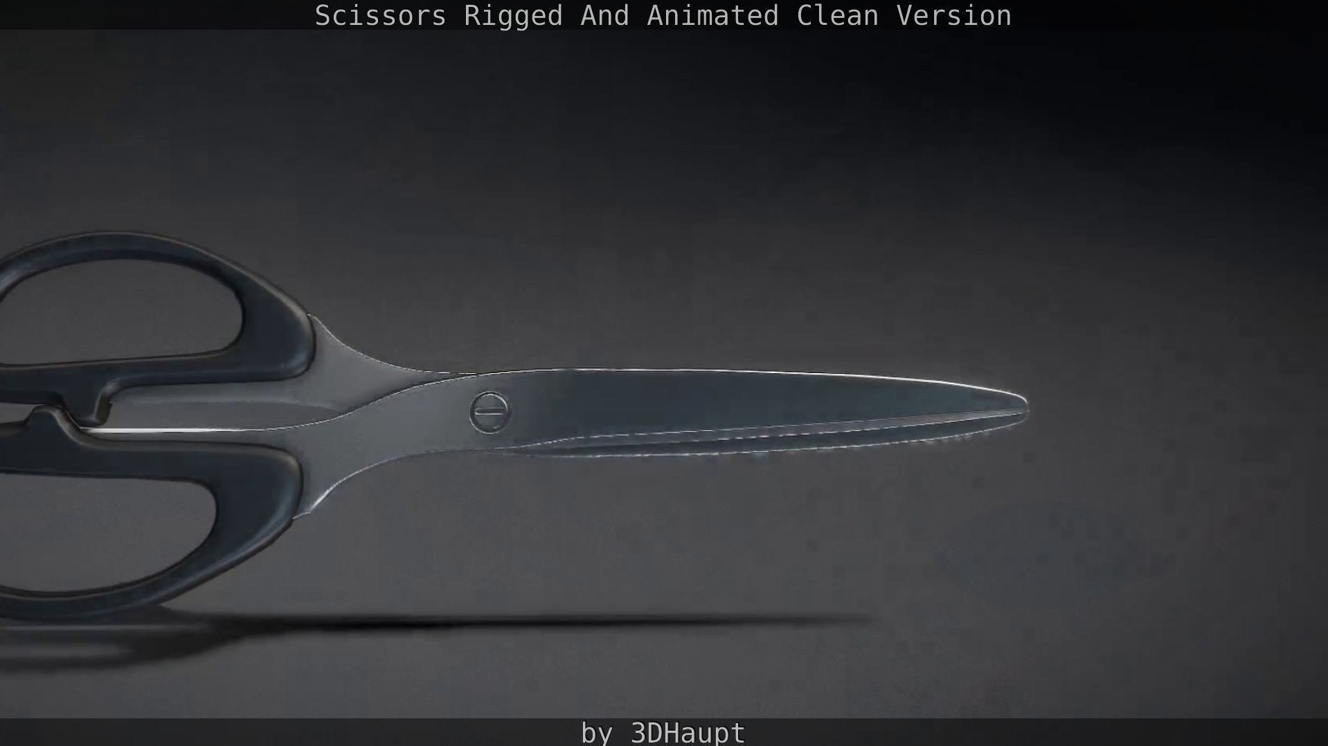 Scissors Rigged And Animated Clean Version Low-poly 3D model_35