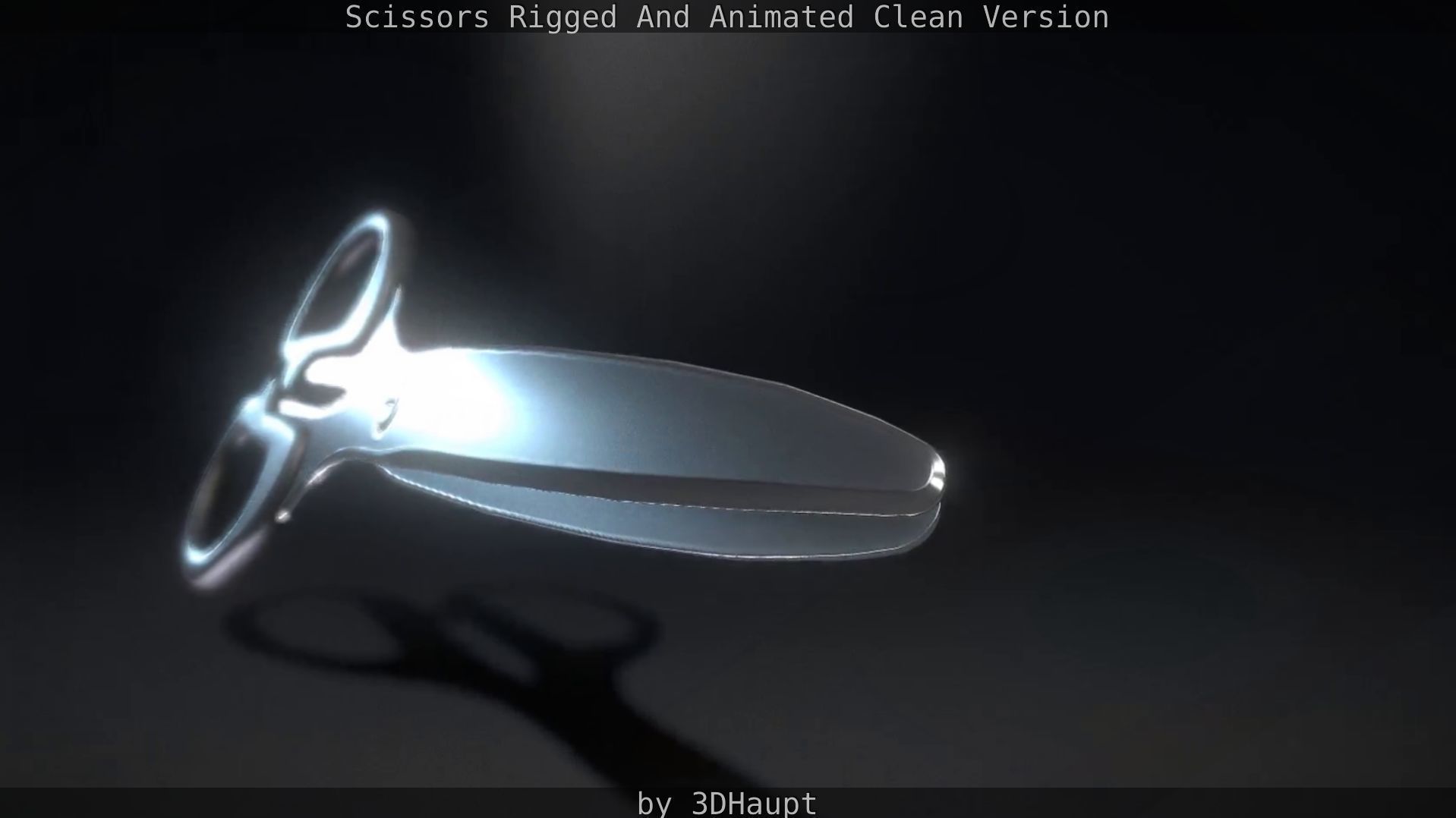 Scissors Rigged And Animated Clean Version Low-poly 3D model_26