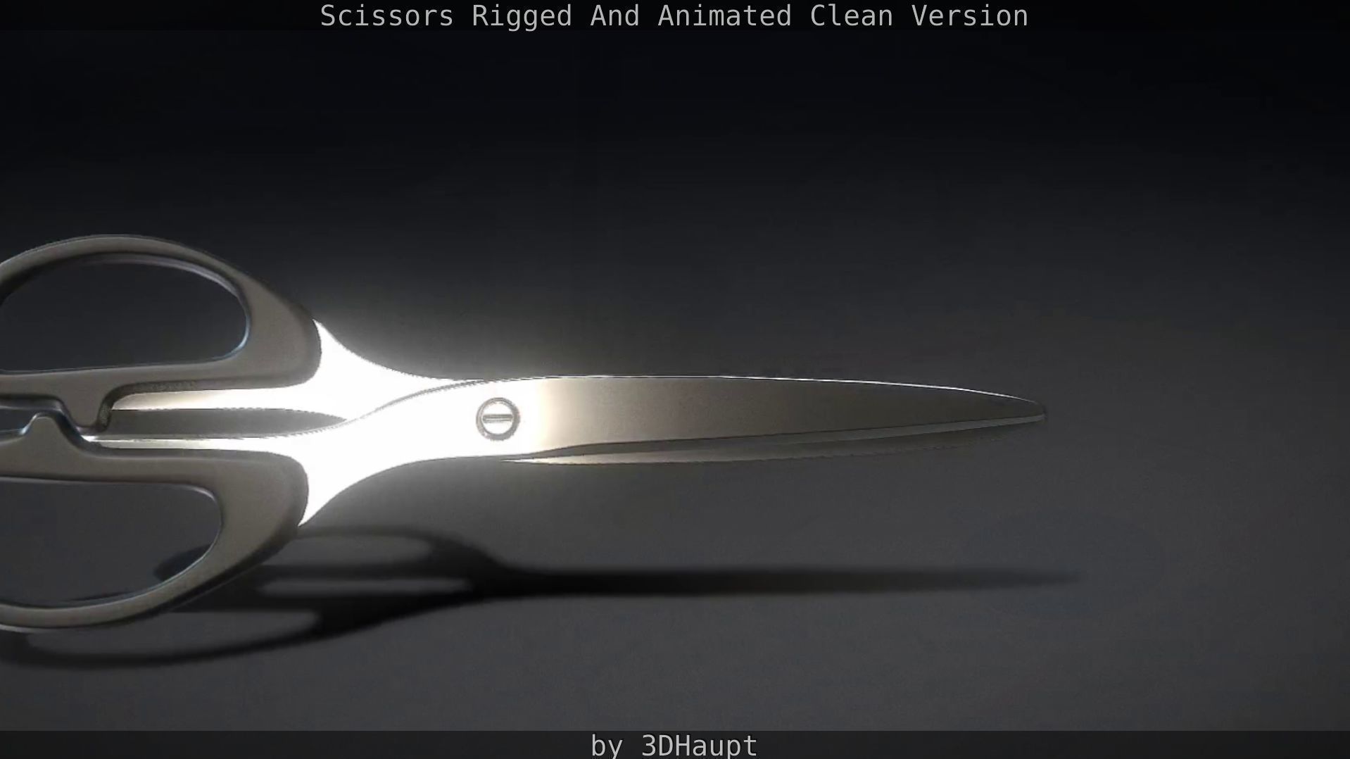 Scissors Rigged And Animated Clean Version Low-poly 3D model_36