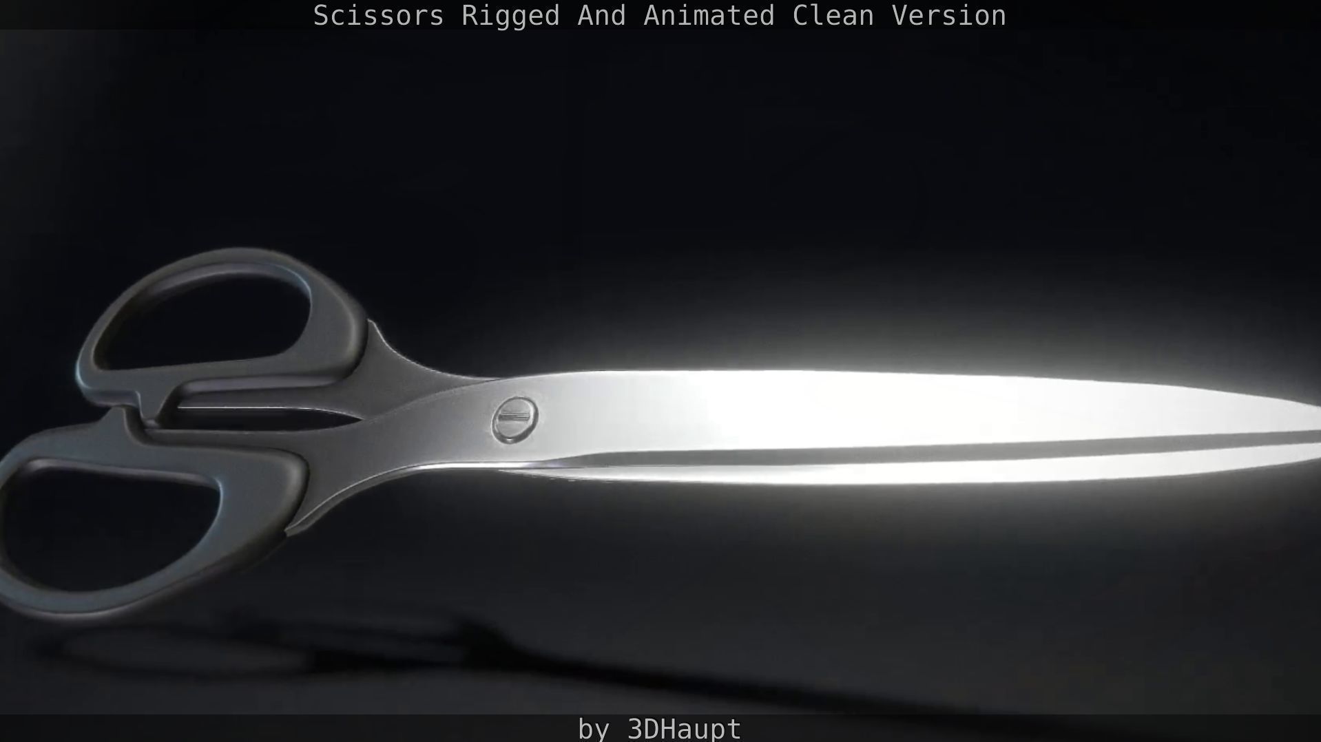 Scissors Rigged And Animated Clean Version Low-poly 3D model_21