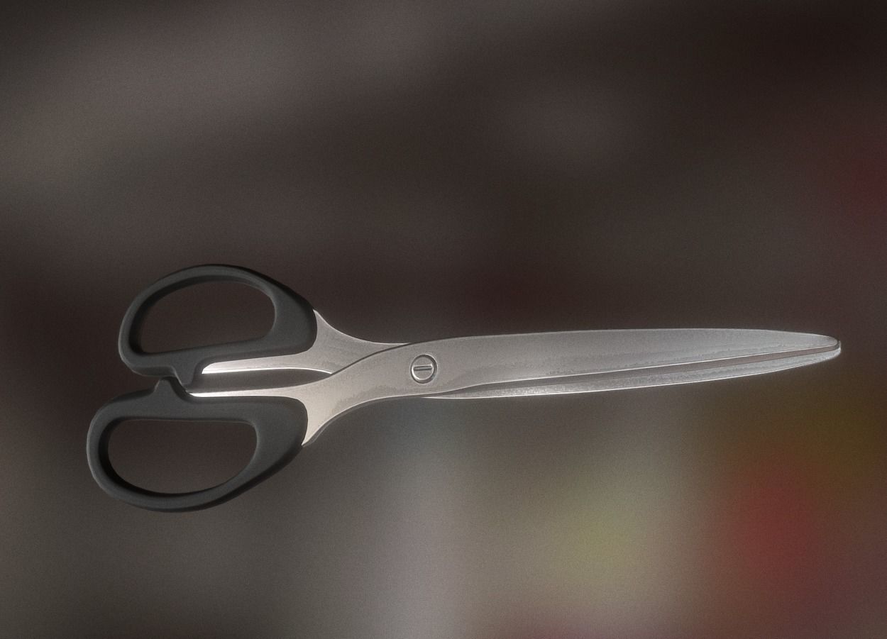 Scissors Rigged And Animated Clean Version Low-poly 3D model_0