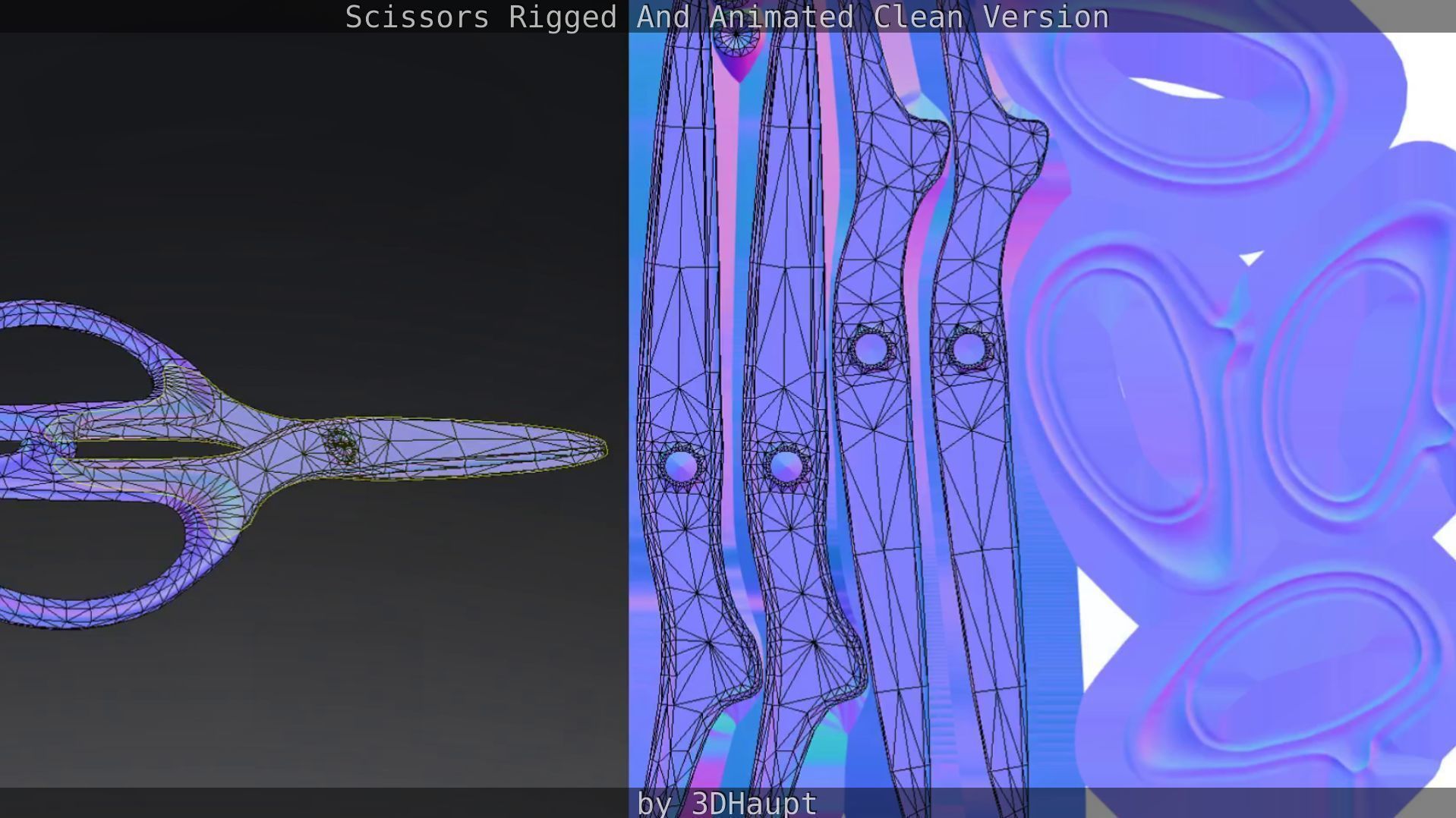 Scissors Rigged And Animated Clean Version Low-poly 3D model_66