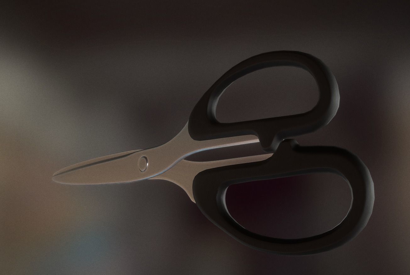 Scissors Rigged And Animated Clean Version Low-poly 3D model_6