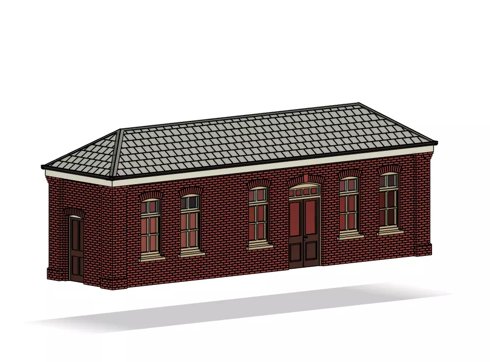 Model Railway Pair of Platform Buildings 3D print model_4