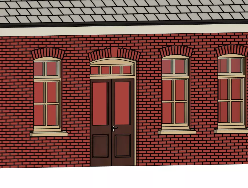 Model Railway Pair of Platform Buildings 3D print model_7