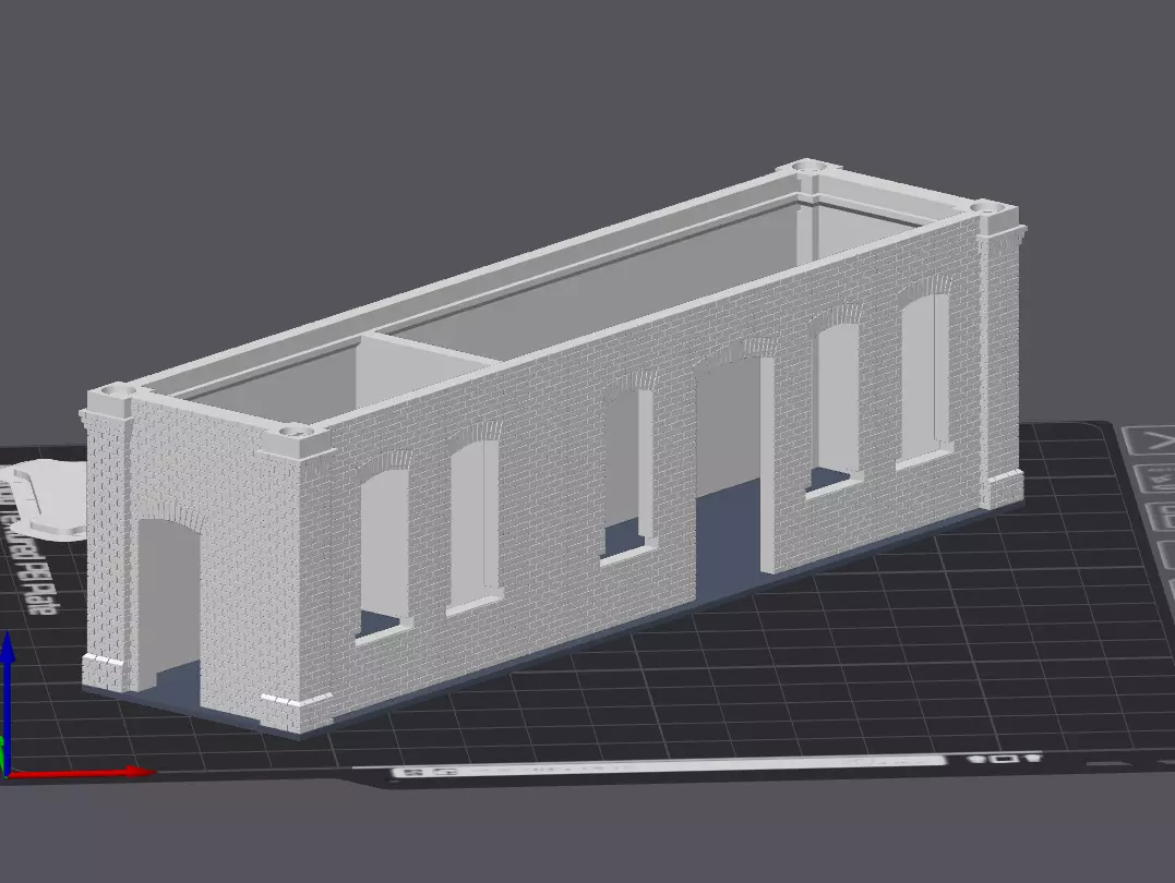 Model Railway Pair of Platform Buildings 3D print model_1