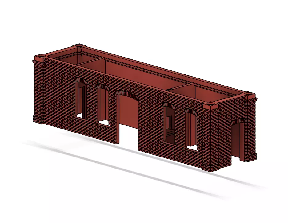 Model Railway Pair of Platform Buildings 3D print model_8