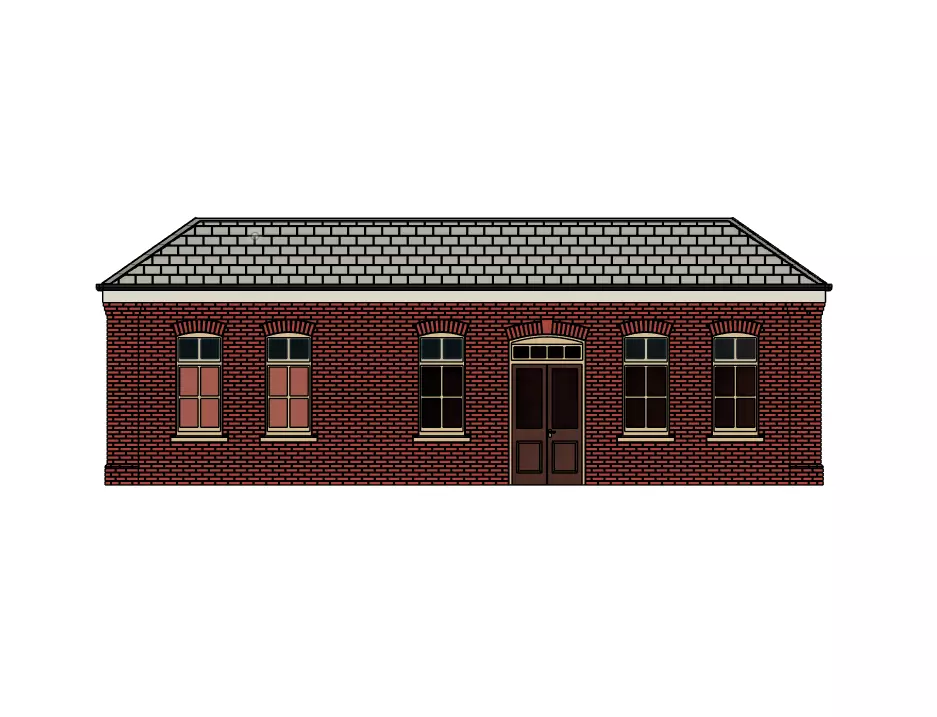 Model Railway Pair of Platform Buildings 3D print model_5