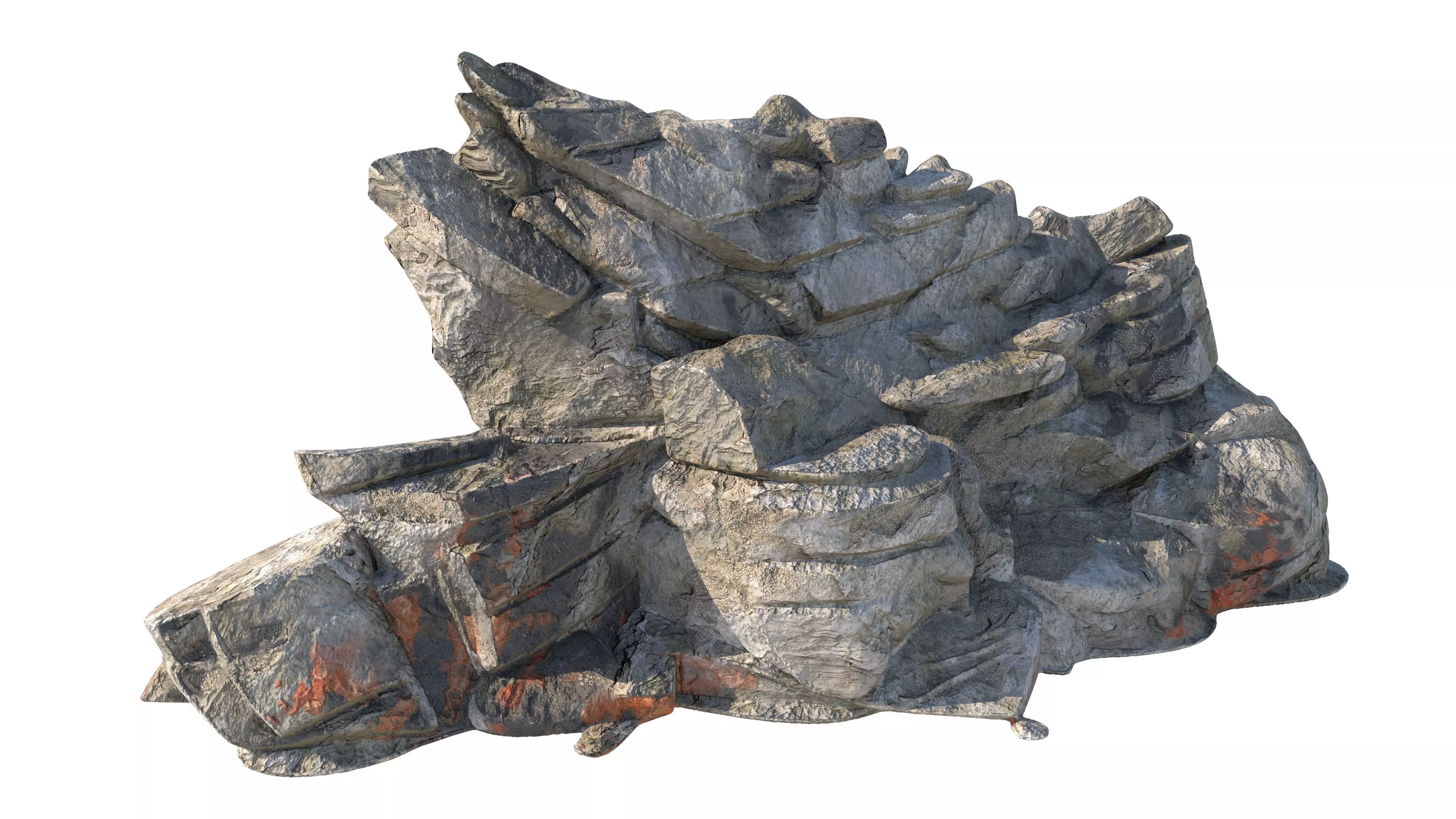 Cliff rock v11 Low-poly 3D model