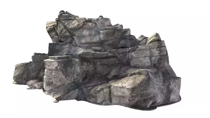 Grey cliff rock v11b