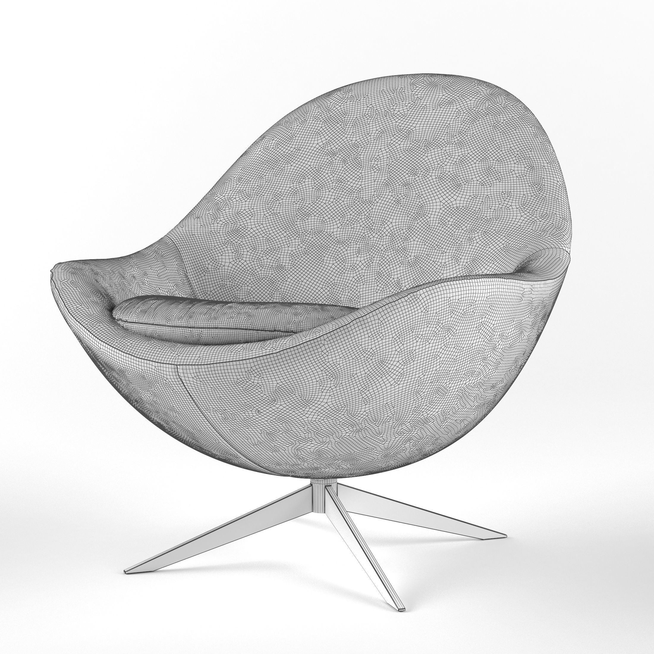 Soor armchair 3D model_5