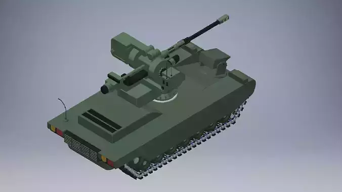 Robotic mini tank 3d model 