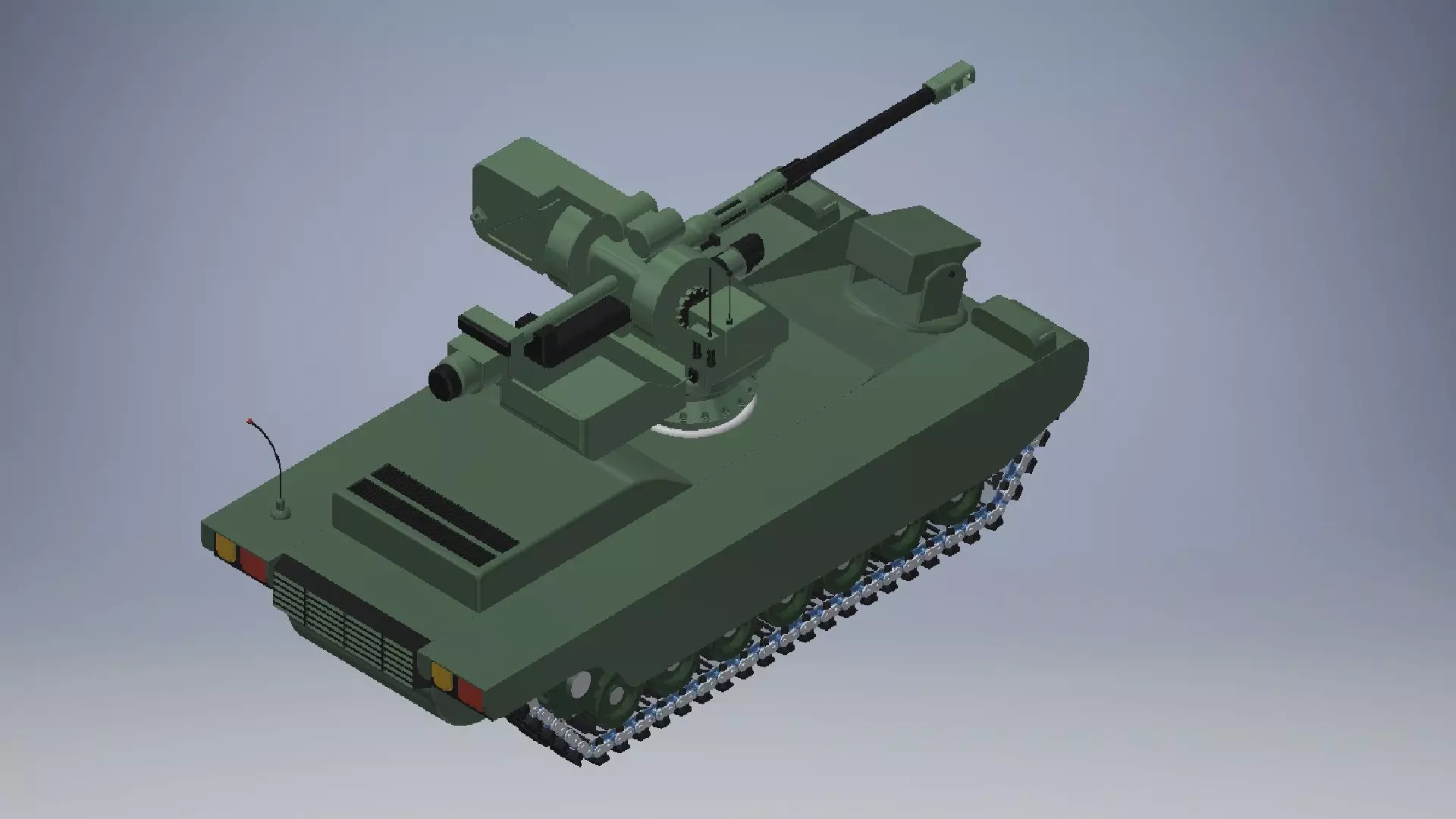 Robotic mini tank 3d model 3D model