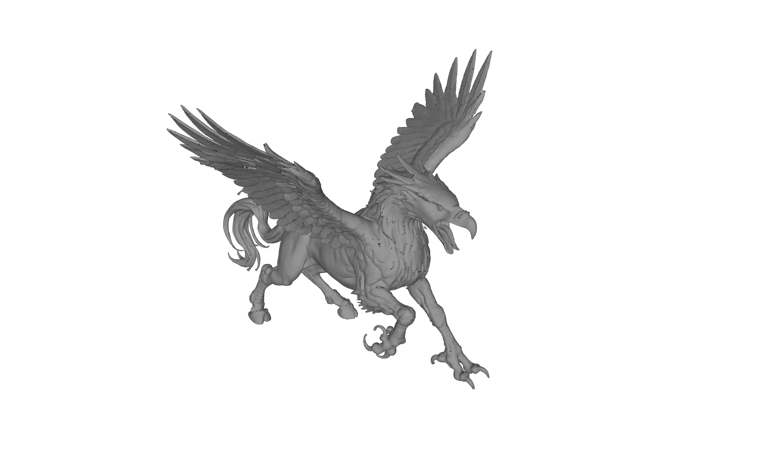 Mystic Hippogriff 3D Sculpture for High Detail Printing 3D print model_7