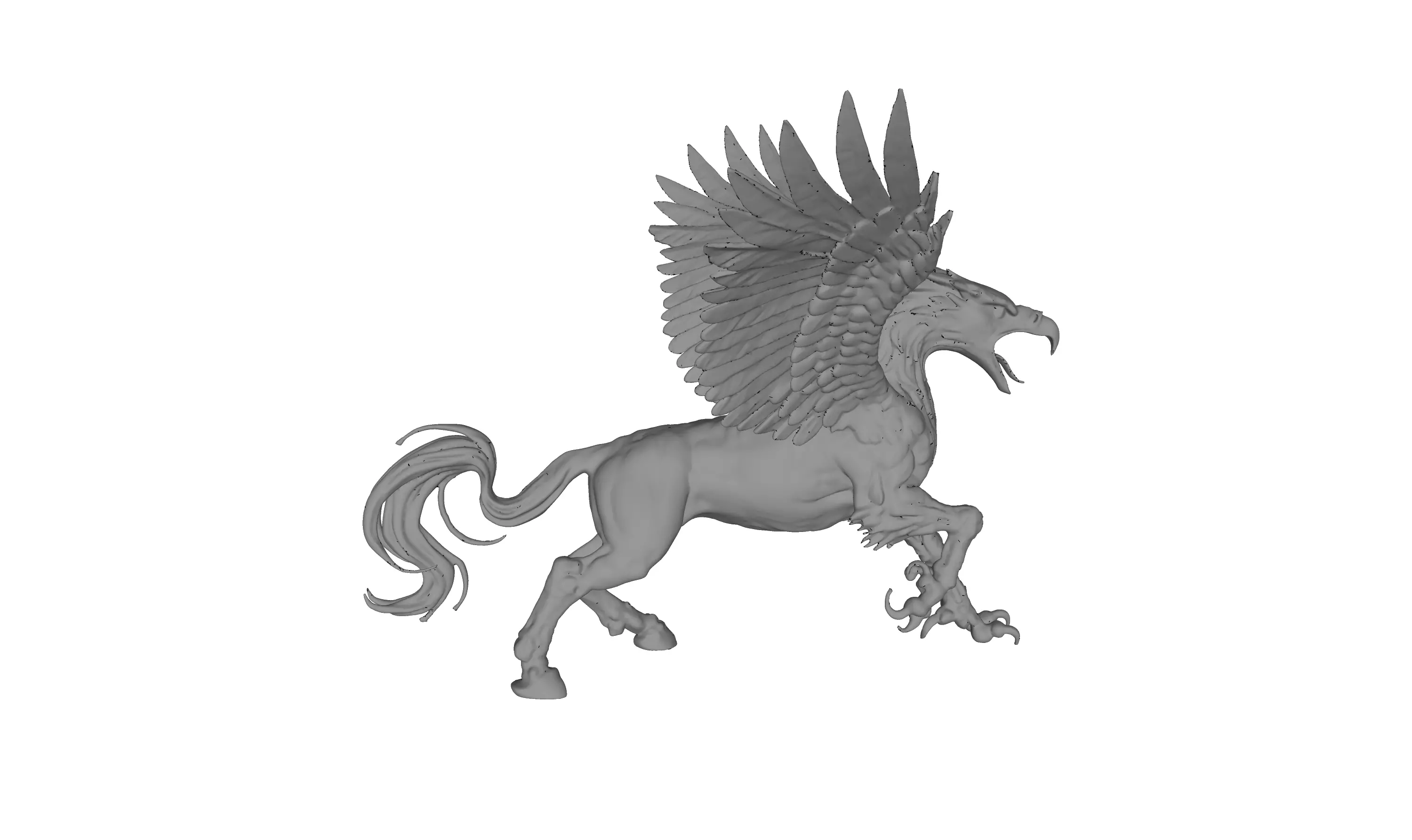 Mystic Hippogriff 3D Sculpture for High Detail Printing 3D print model_2