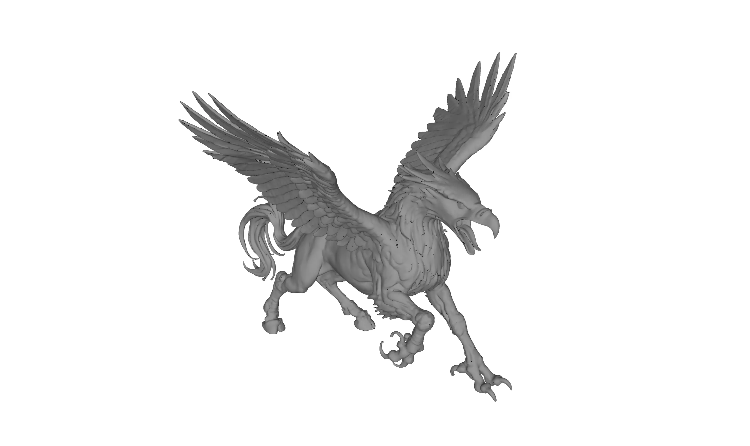 Mystic Hippogriff 3D Sculpture for High Detail Printing 3D print model_1