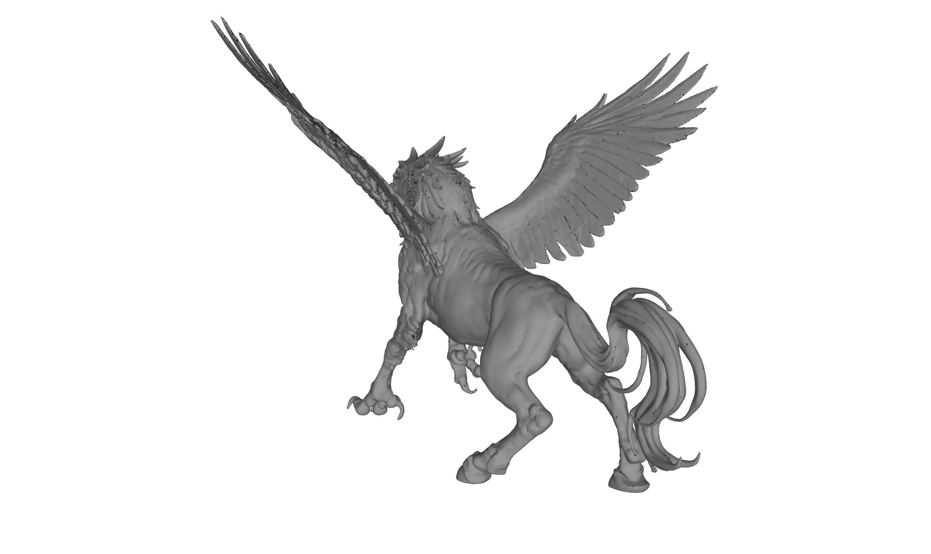 Mystic Hippogriff 3D Sculpture for High Detail Printing 3D print model_4