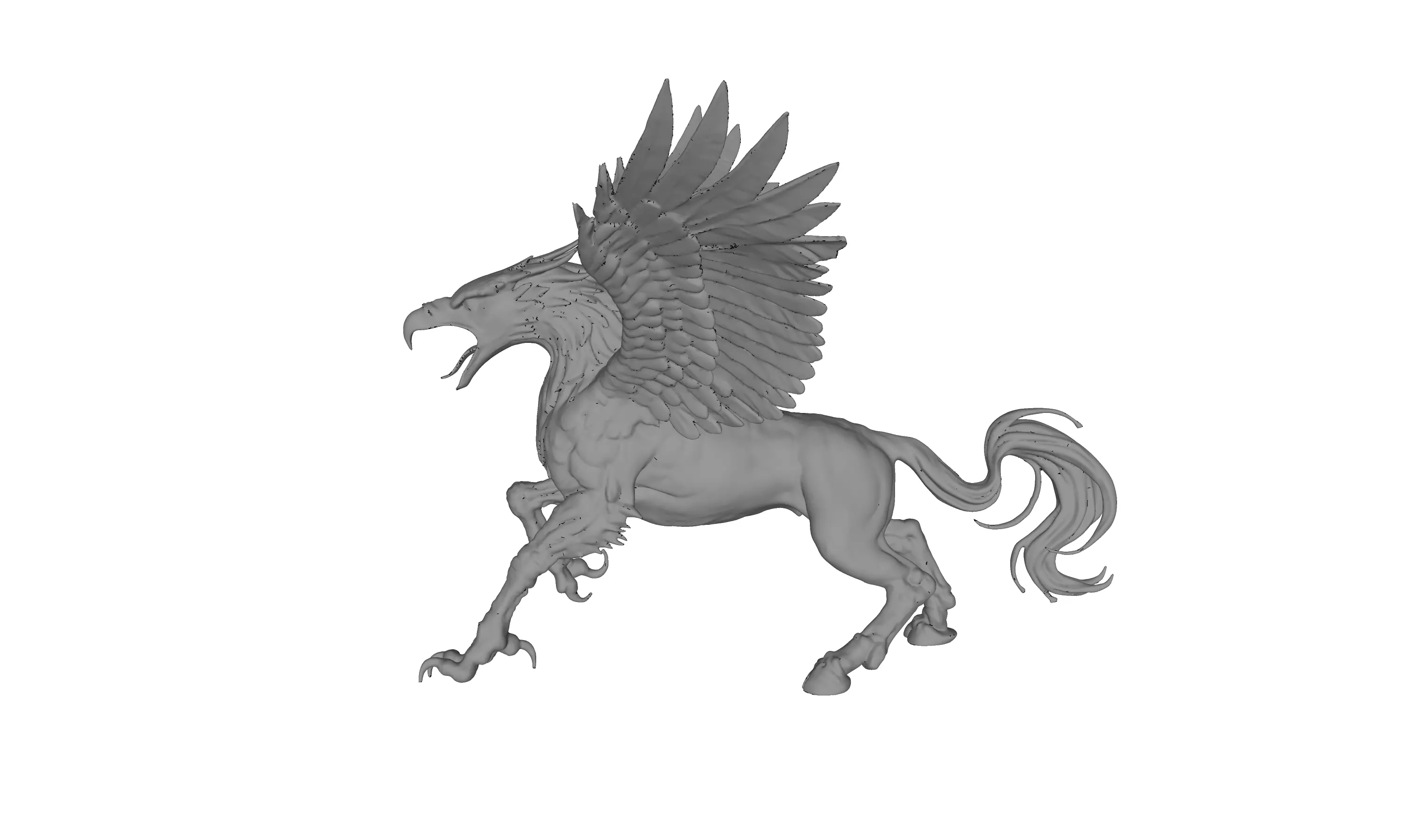 Mystic Hippogriff 3D Sculpture for High Detail Printing 3D print model_5