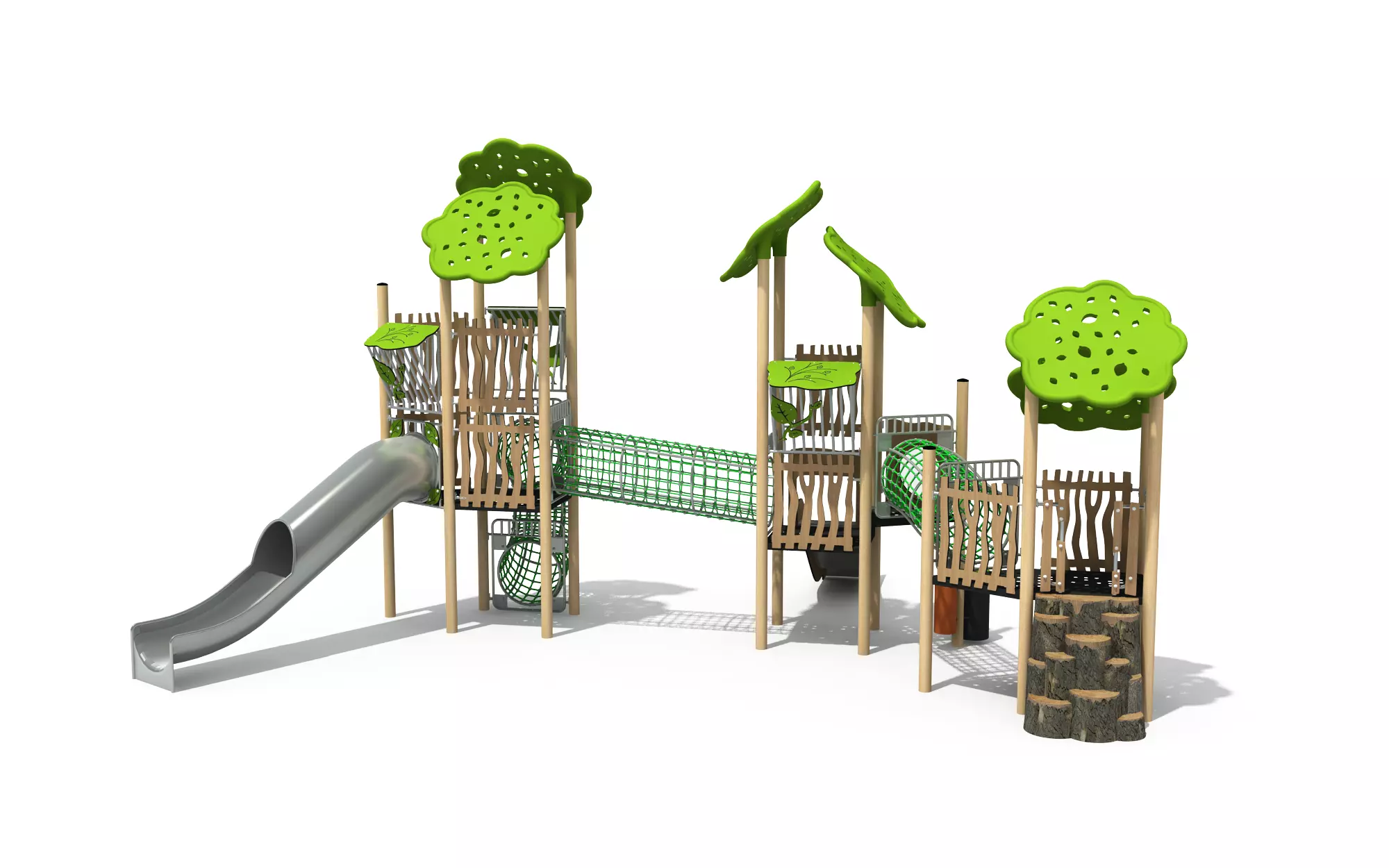 Kids outdoor commercial play structure 3D model 3D model_0