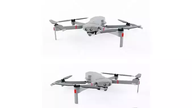 White quadcopter drone