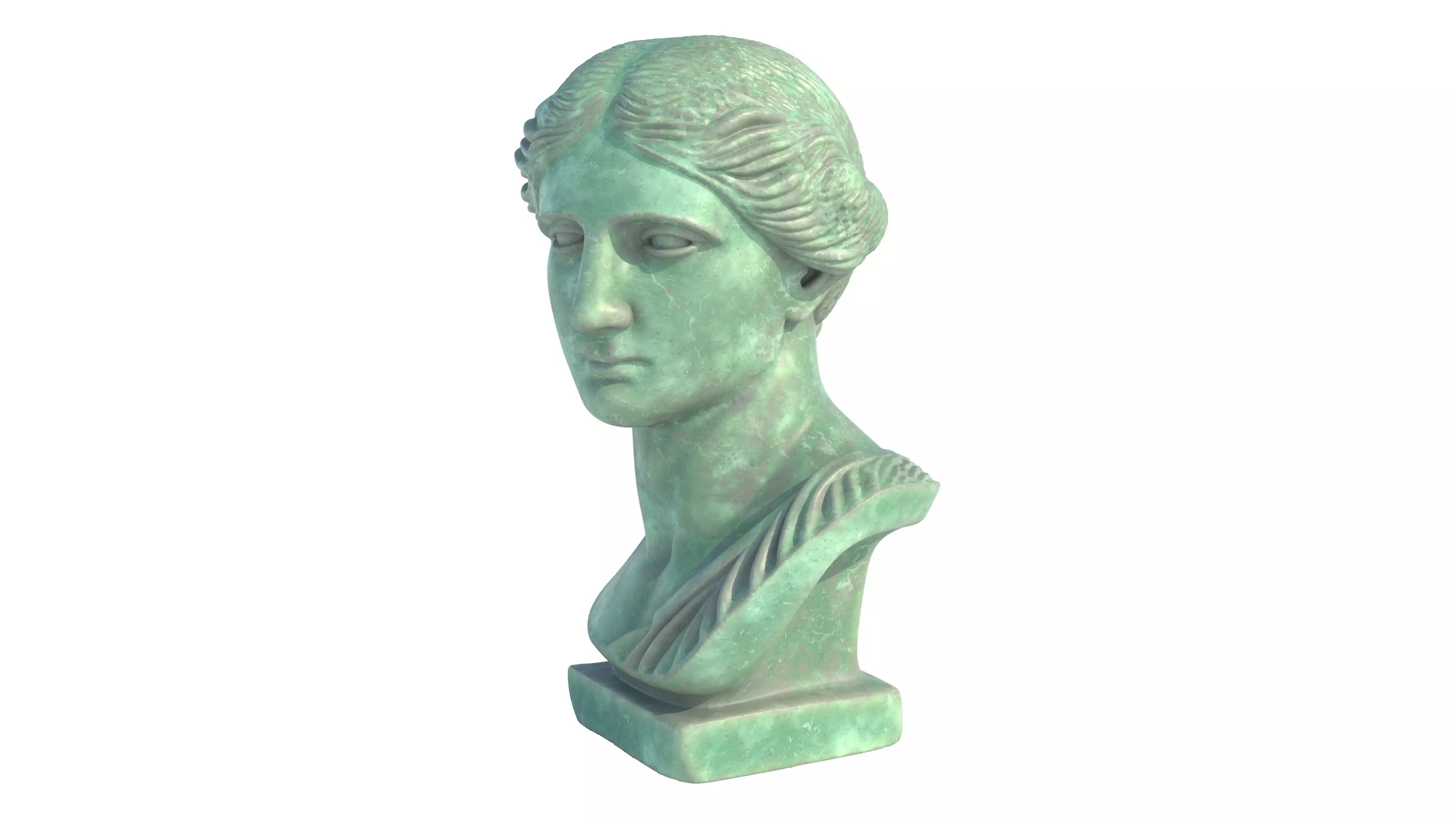 venus bust Low-poly 3D model_2