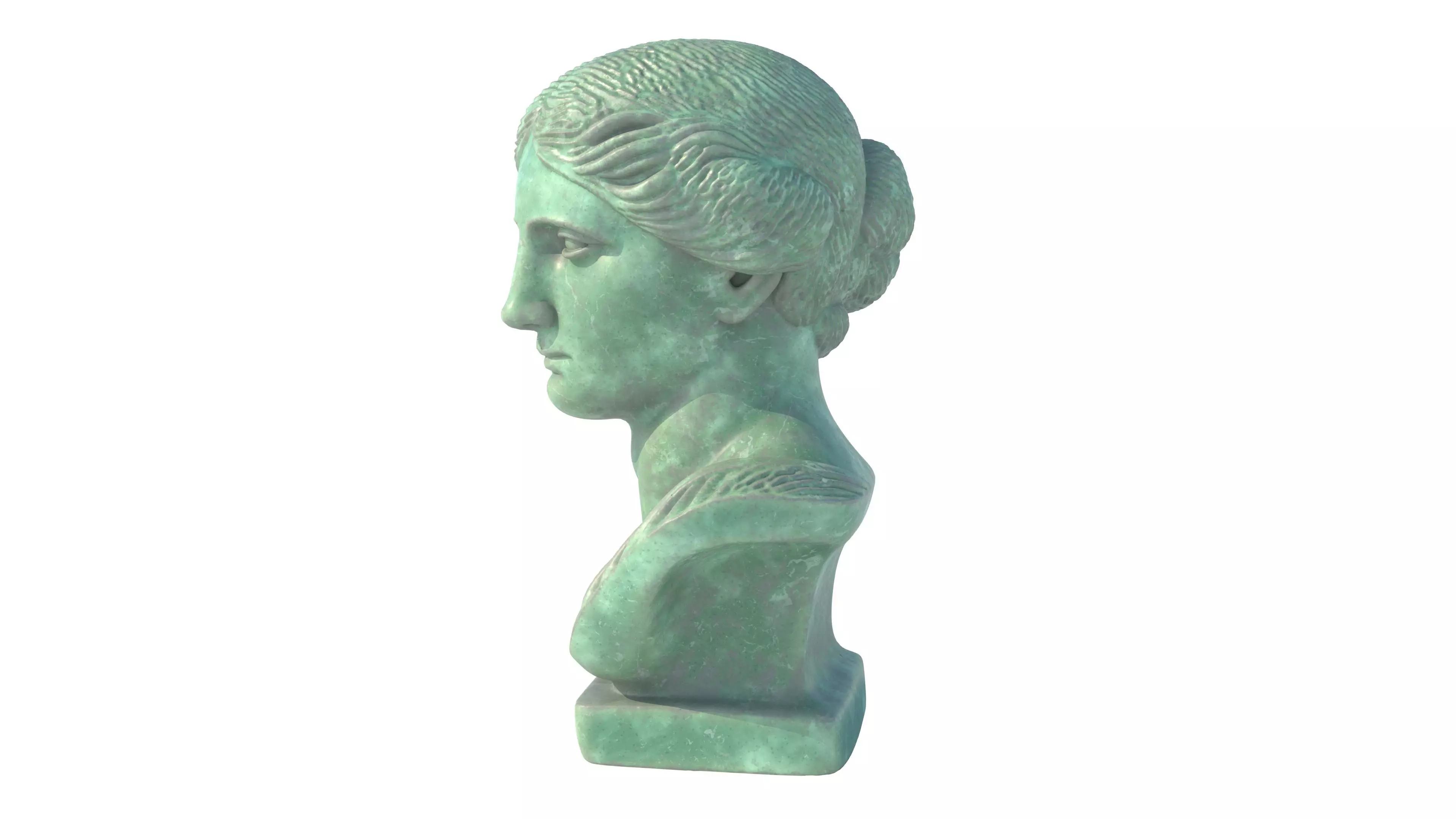 venus bust Low-poly 3D model_3