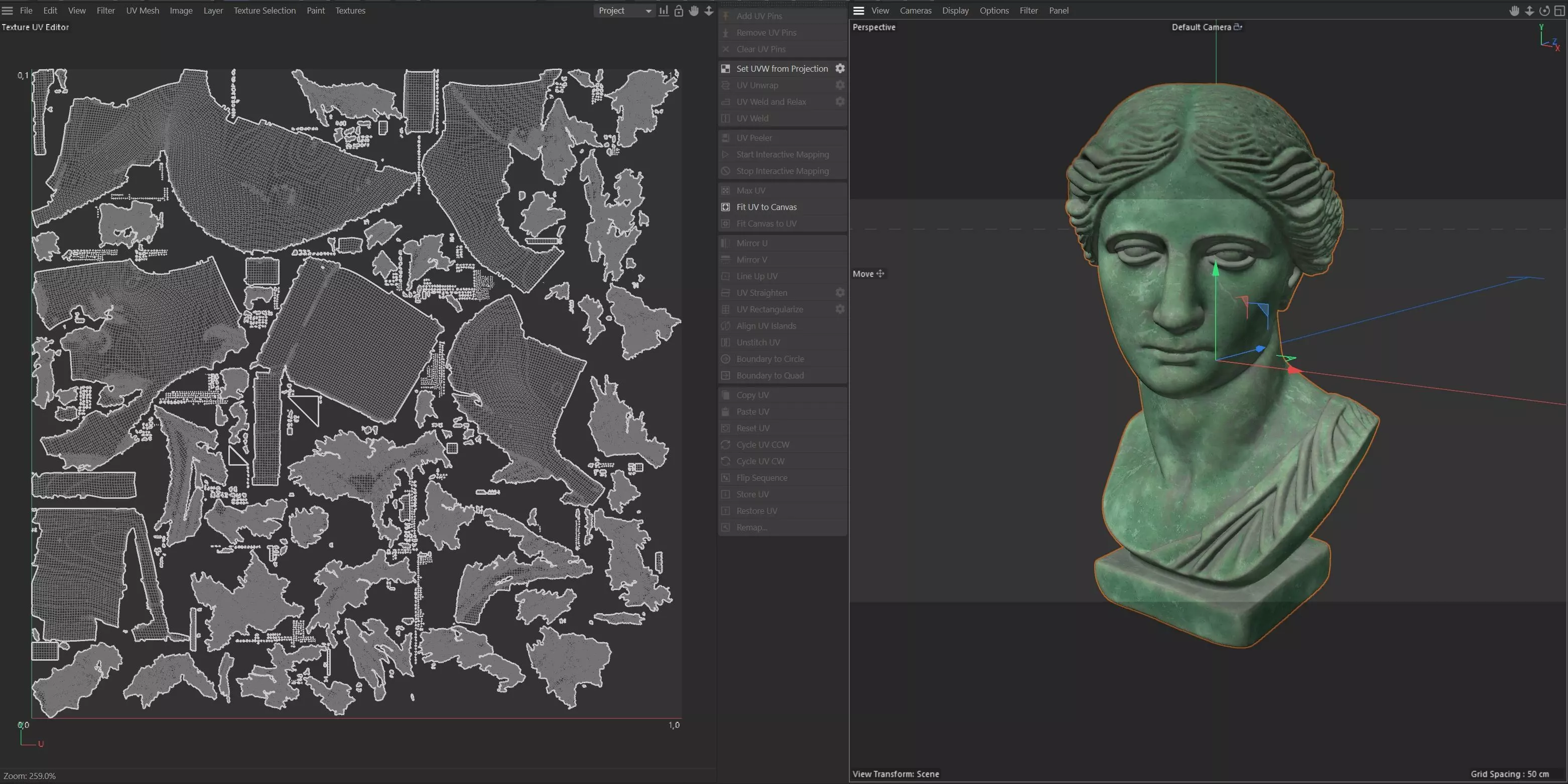 venus bust Low-poly 3D model_8