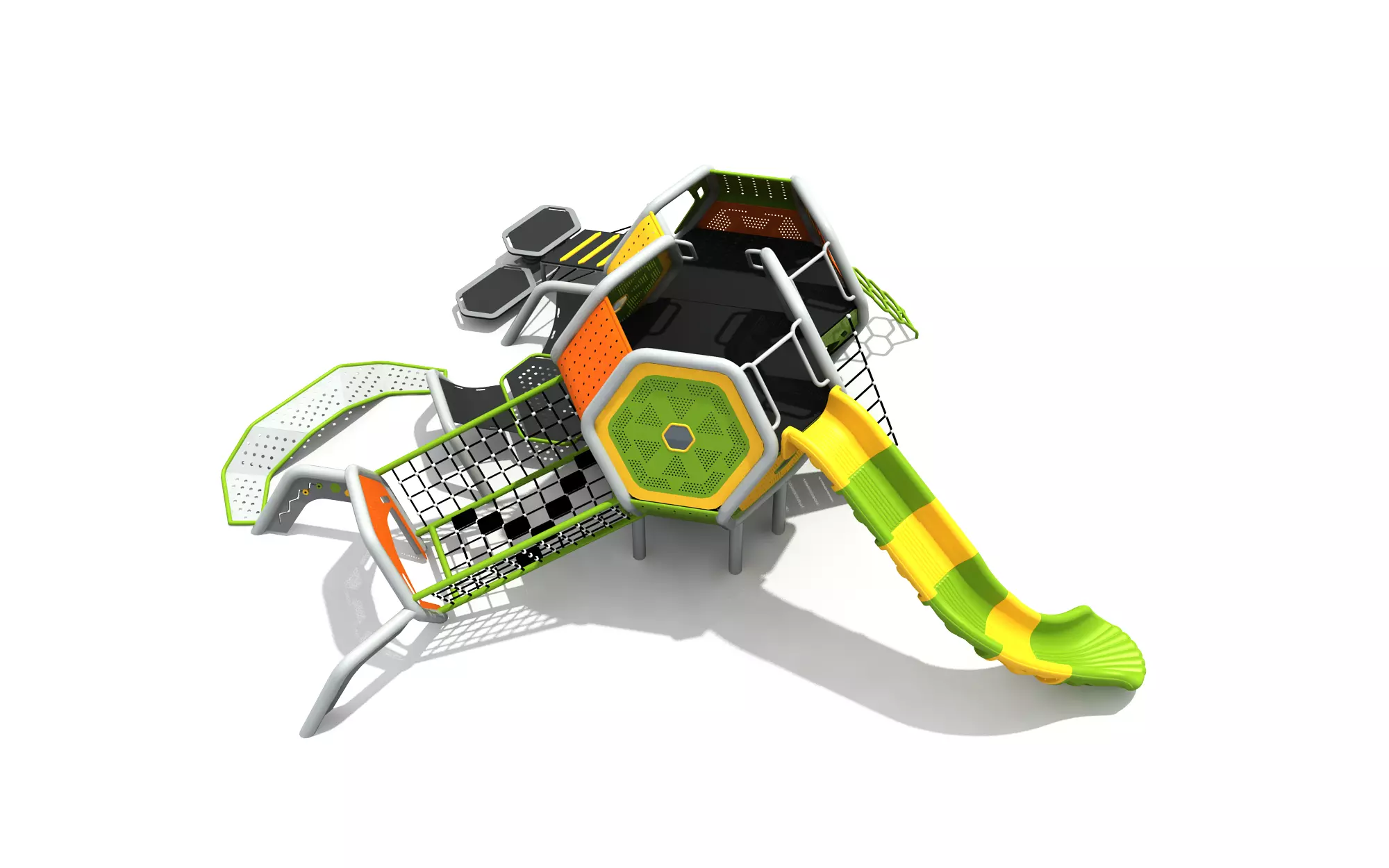 Kids outdoor commercial play structure 3D model 3D model_2