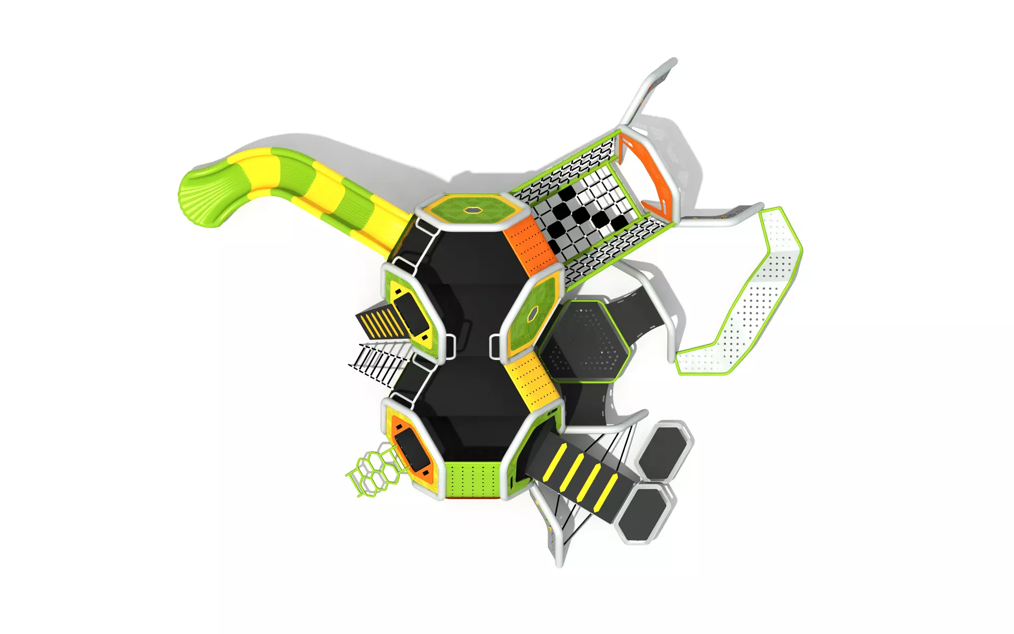 Kids outdoor commercial play structure 3D model 3D model_3