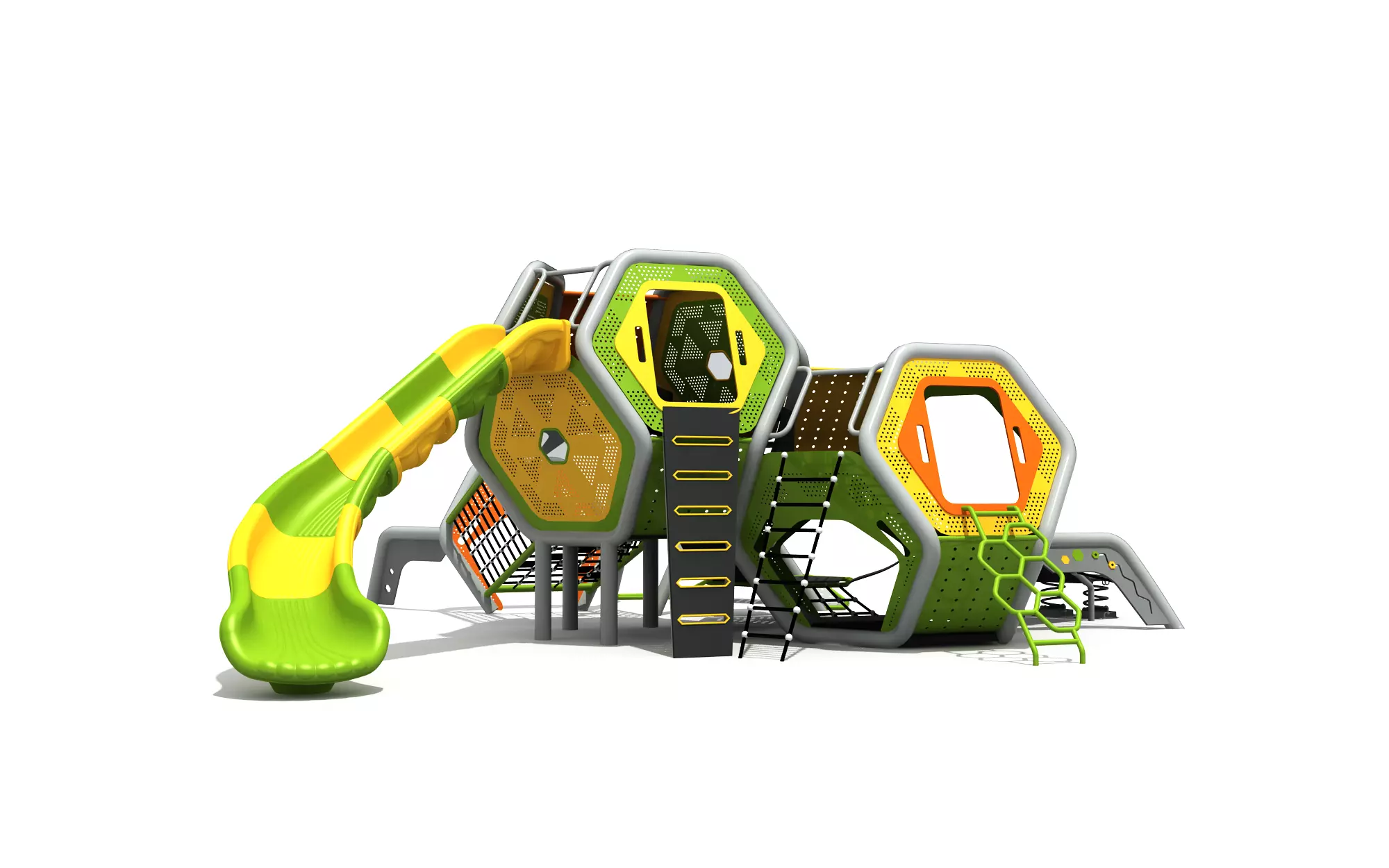 Kids outdoor commercial play structure 3D model 3D model_0