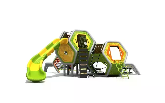 Kids outdoor commercial play structure 3D model