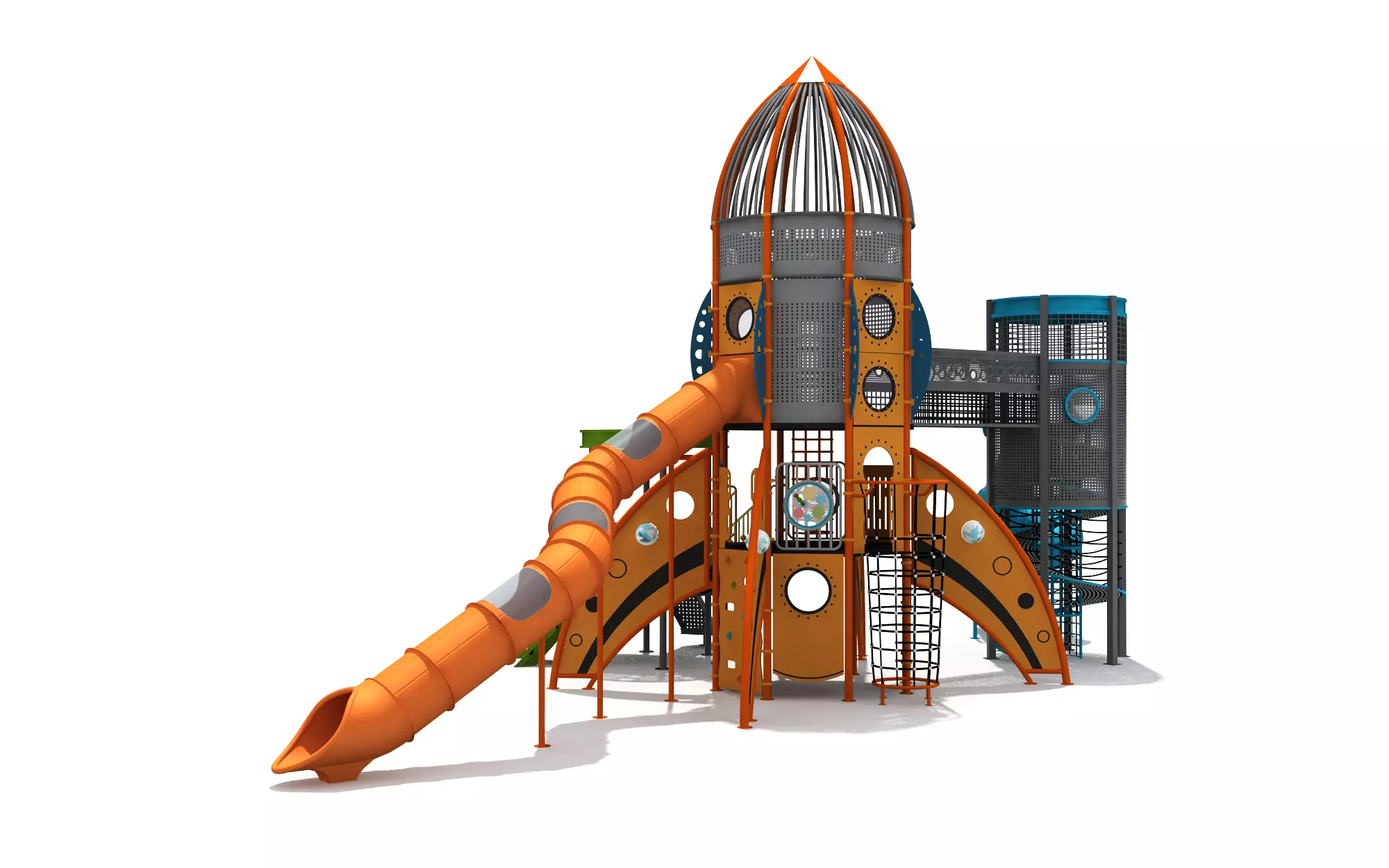 Kids outdoor commercial play structure 3D model 3D model_2