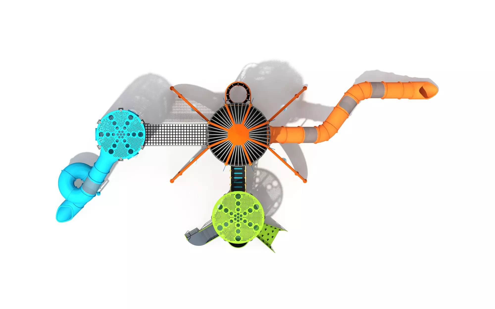 Kids outdoor commercial play structure 3D model 3D model_4