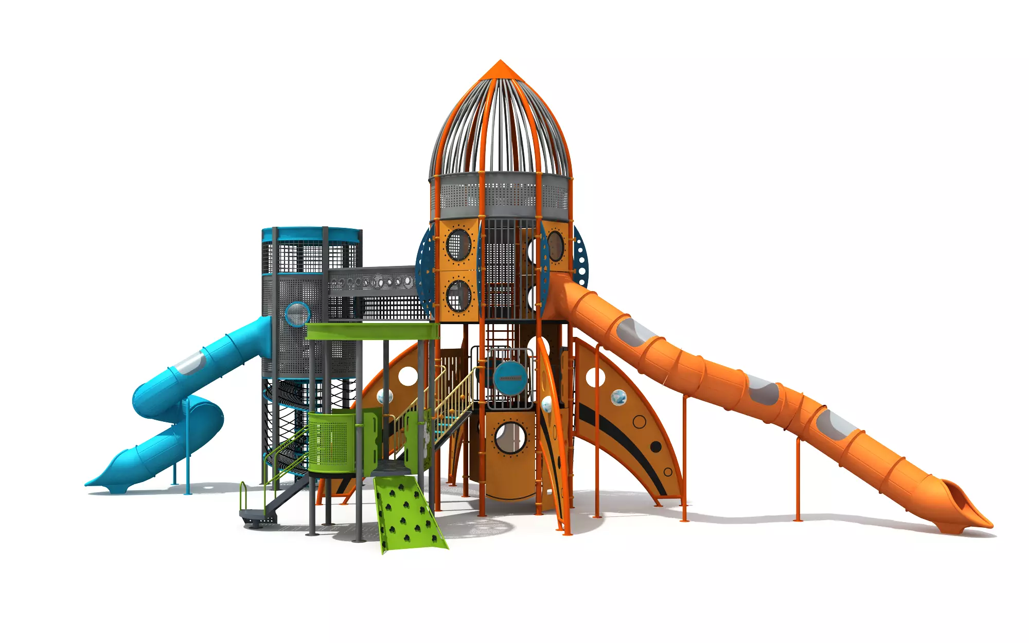 Kids outdoor commercial play structure 3D model 3D model_0