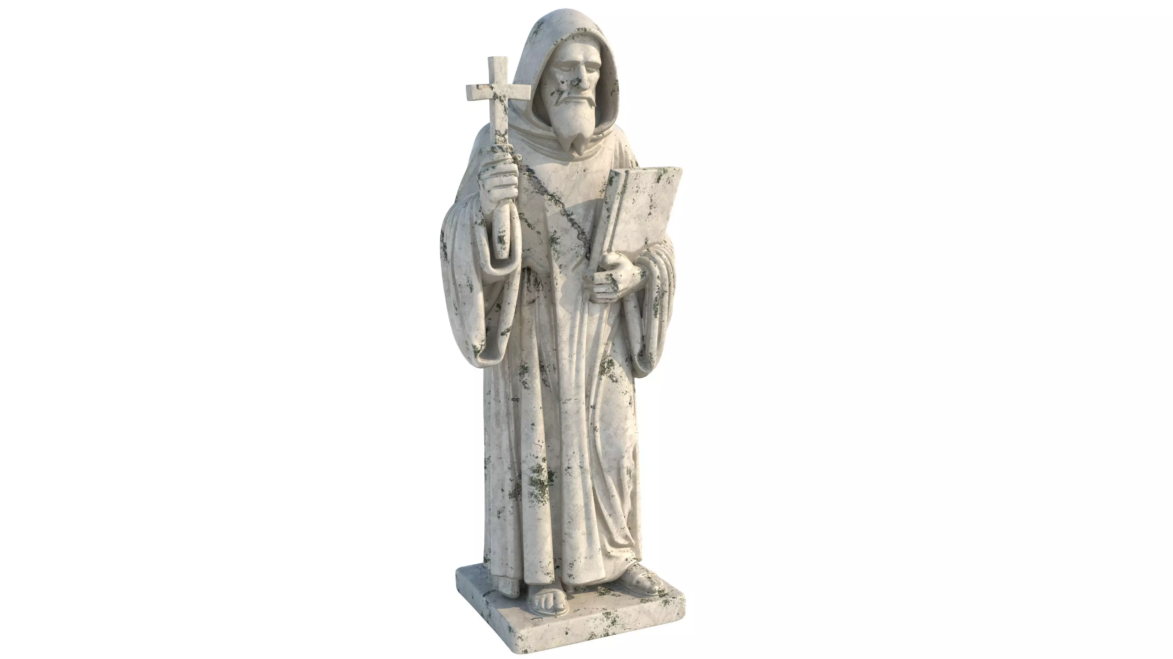 Saint Benedict Low-poly 3D model
