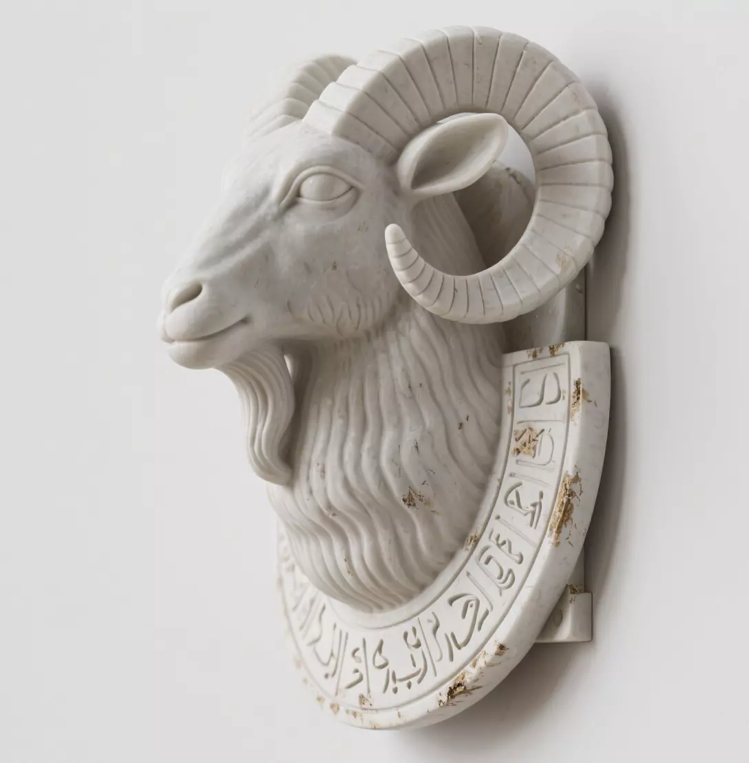 goat sculpture 3D print model