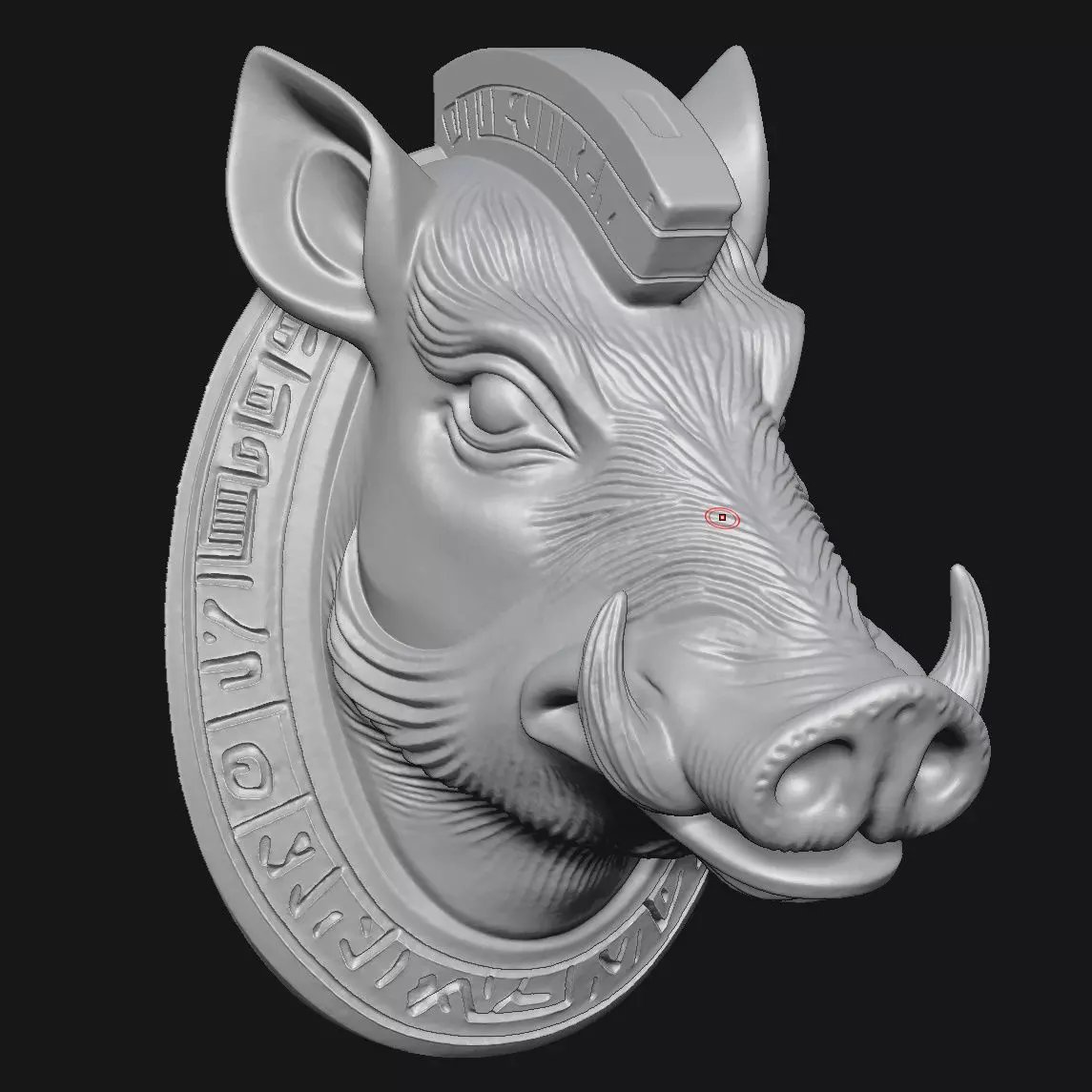 wild boar 3D print model_3