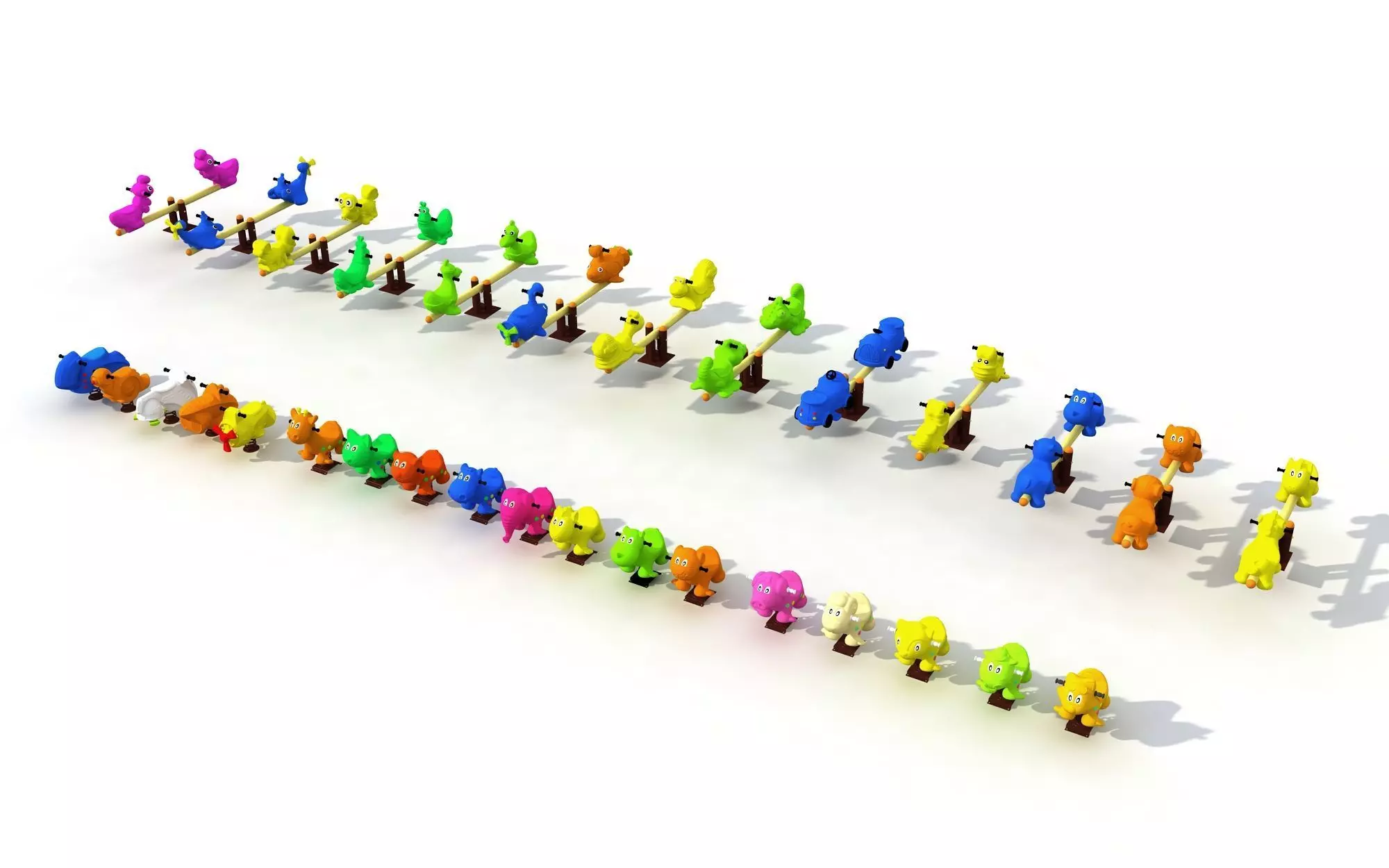 Kids outdoor commercial play structure 3D model 3D model_0