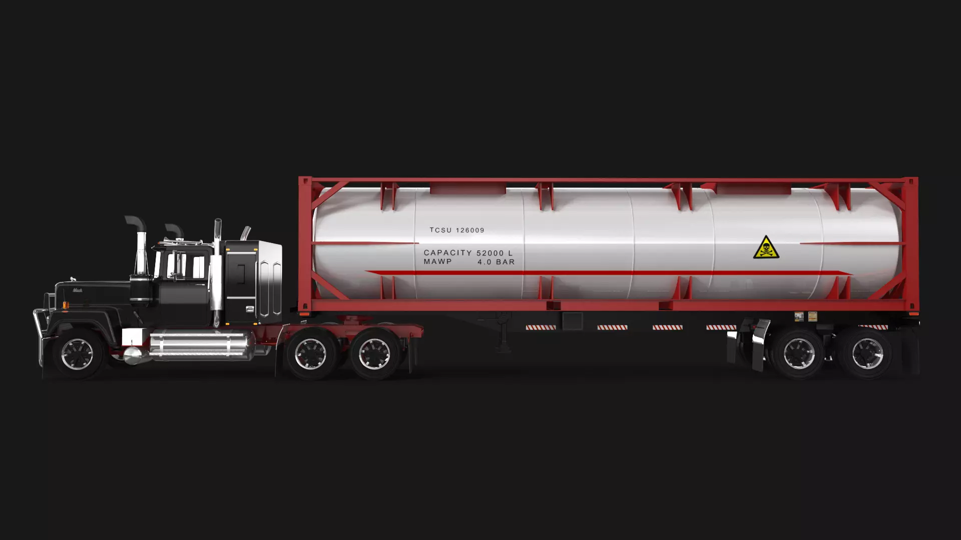 Super-Liner ISO Tank Trailer 3D model_0