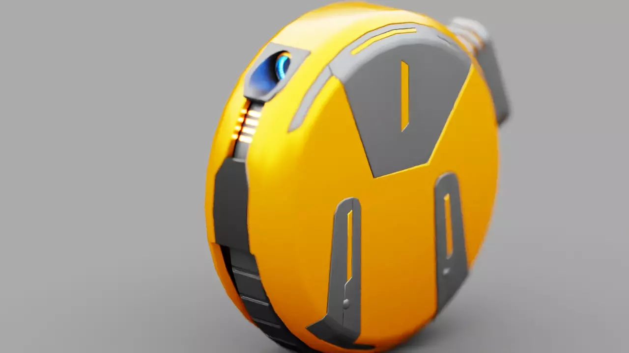 UTILITY Robot rigged animated characer Free low-poly 3D model_3