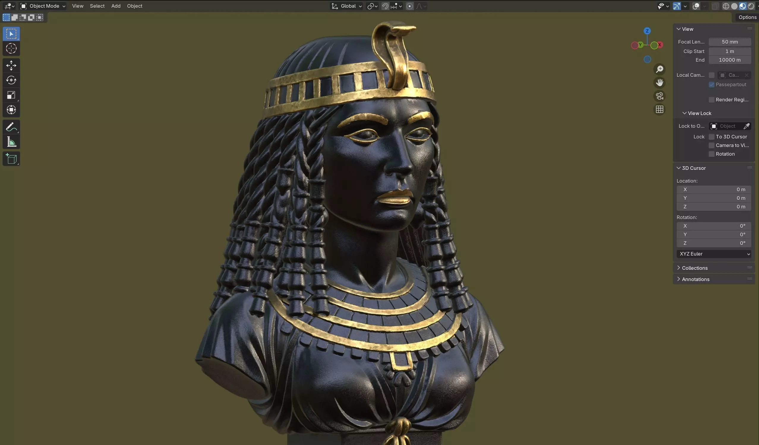 cleopetra Low-poly 3D model_6