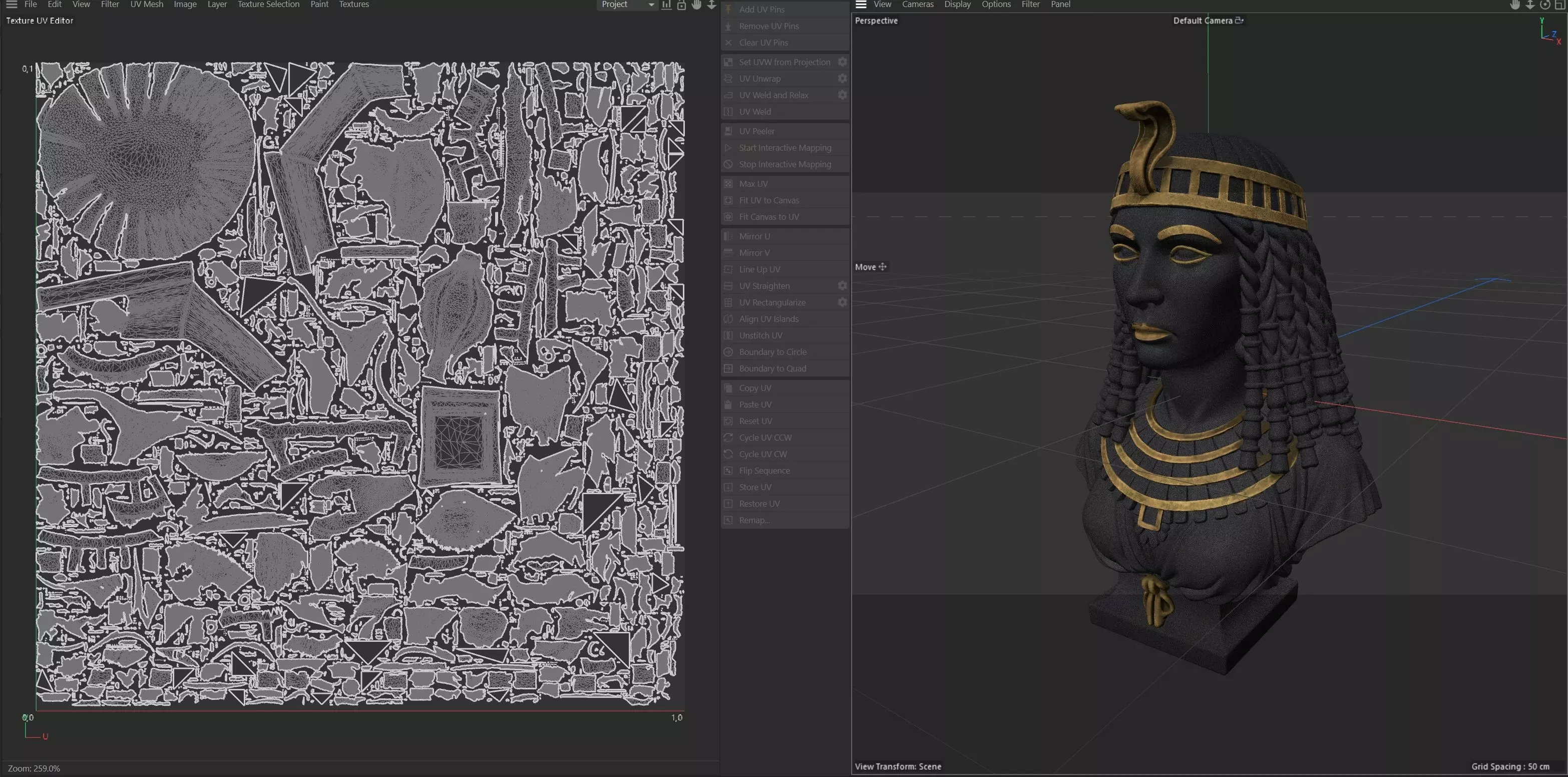 cleopetra Low-poly 3D model_7