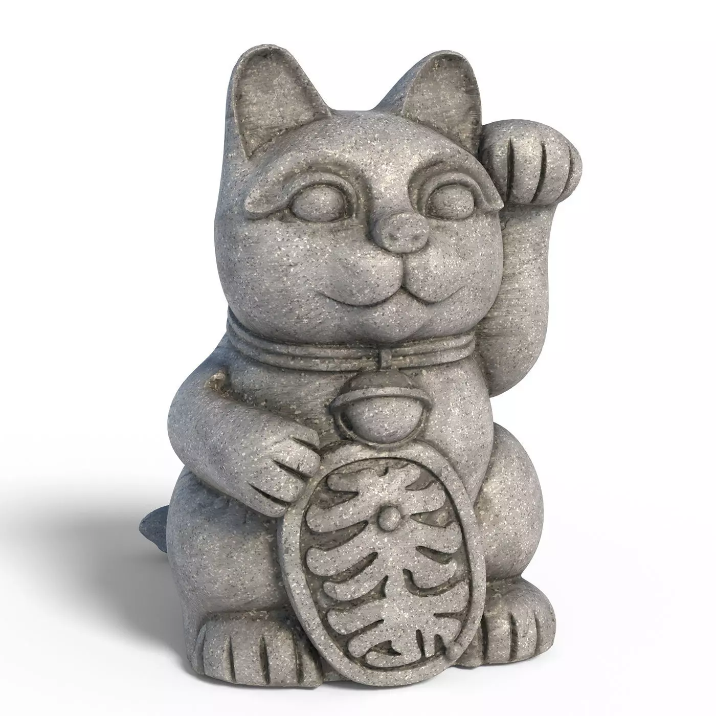 lucky cat Low-poly 3D model_7
