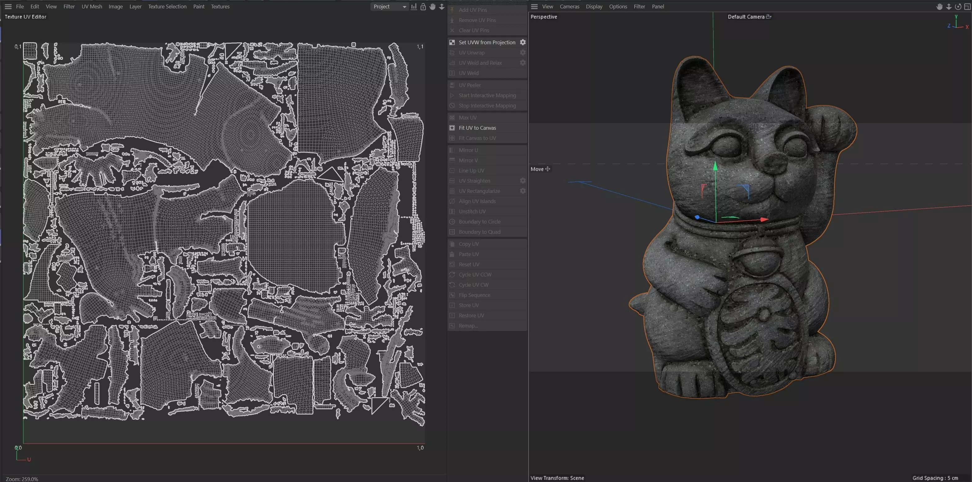 lucky cat Low-poly 3D model_8