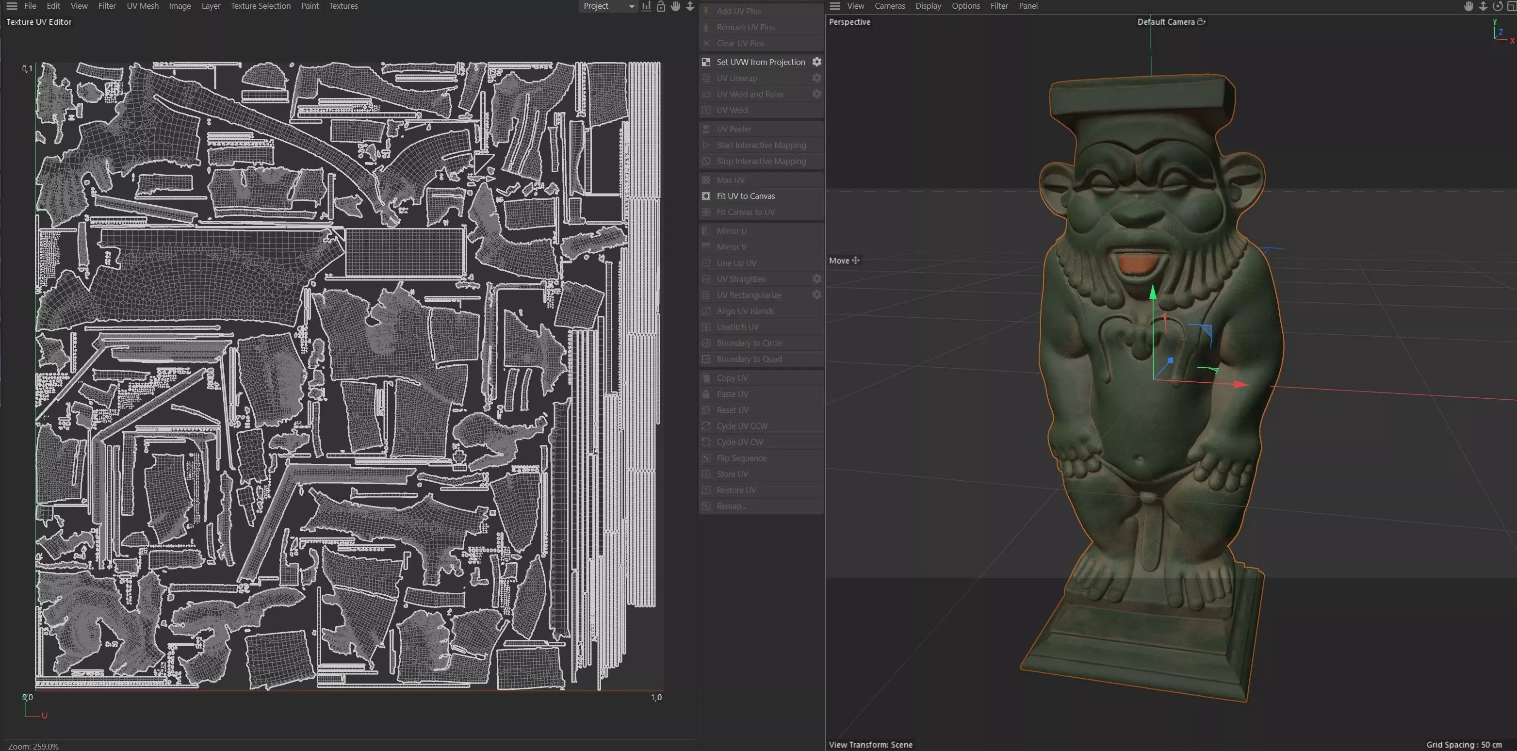 Bes statue Low-poly 3D model_8
