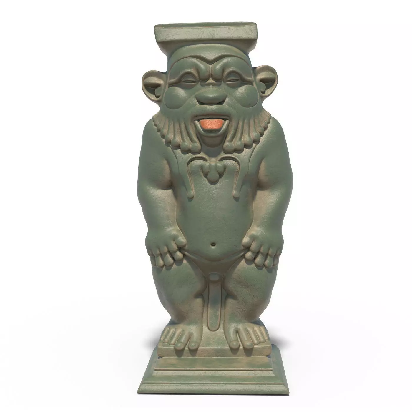 Bes statue Low-poly 3D model_7