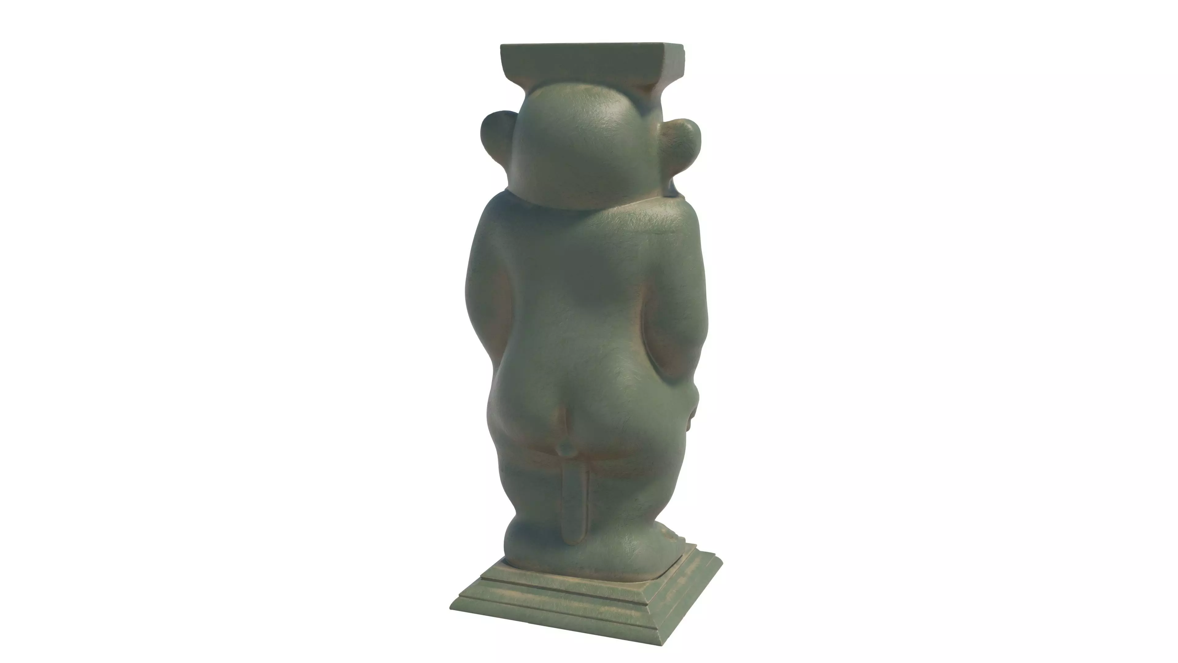 Bes statue Low-poly 3D model_4