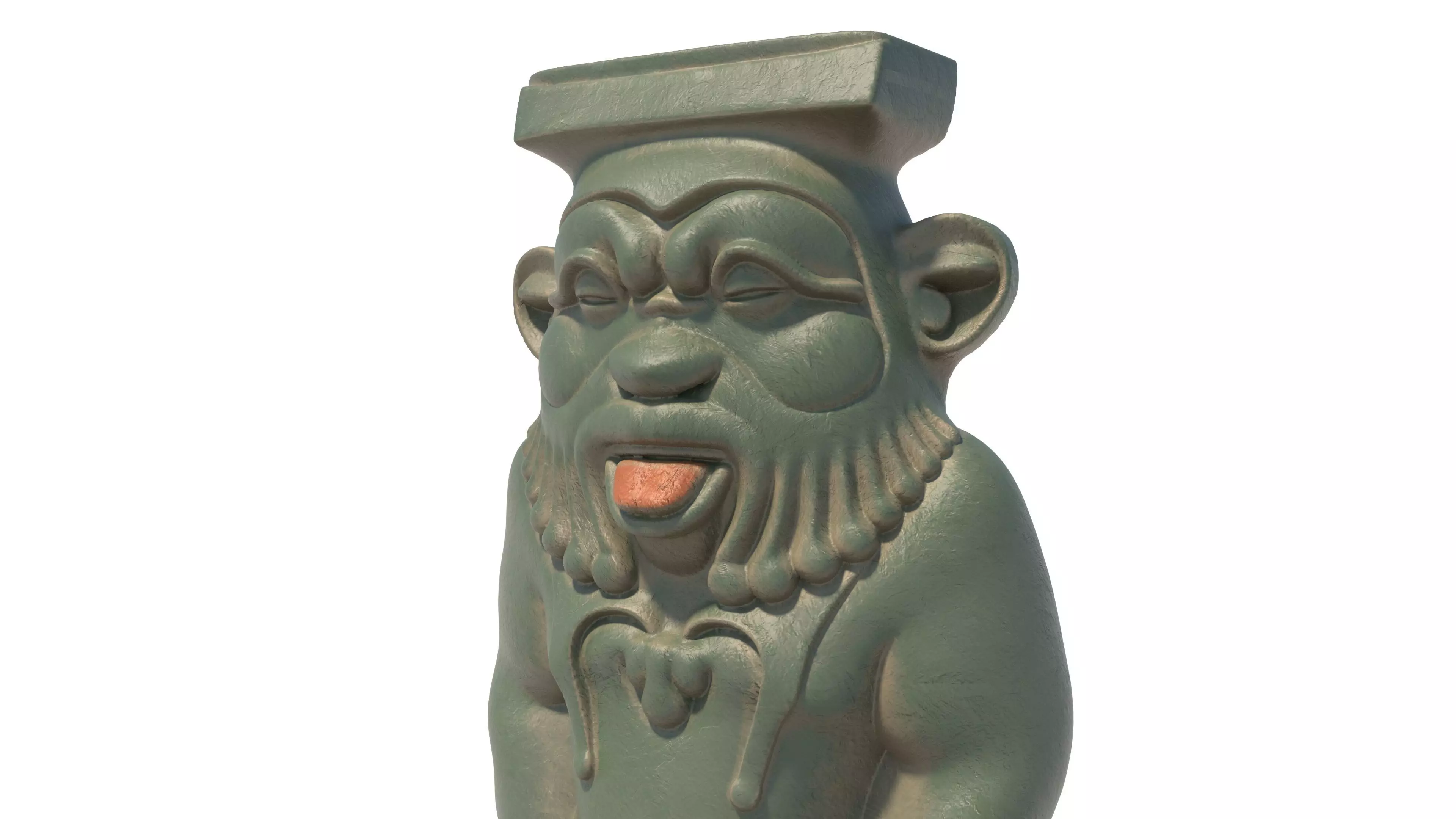 Bes statue Low-poly 3D model_5