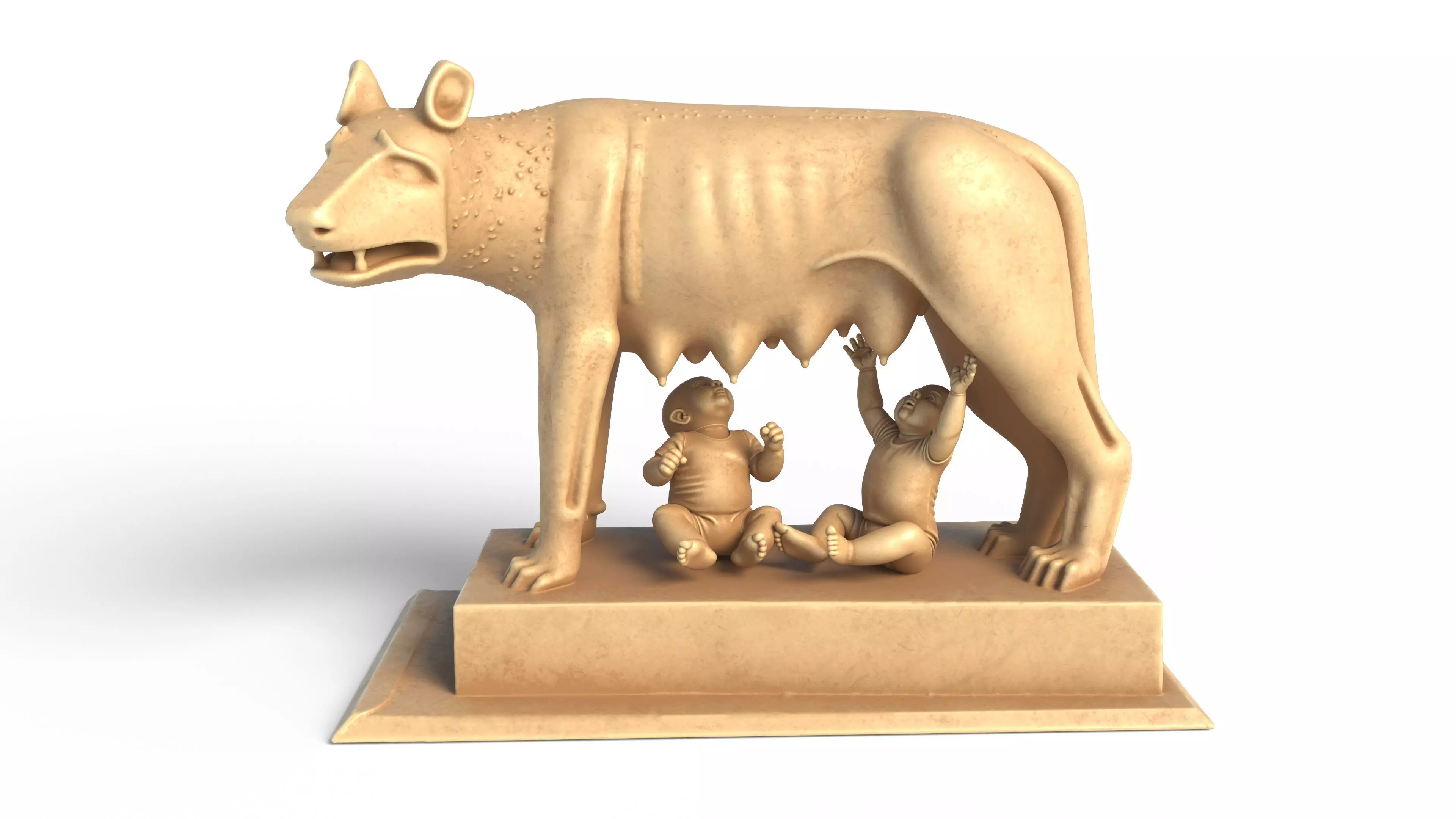 Capitoline Wolf Low-poly 3D model